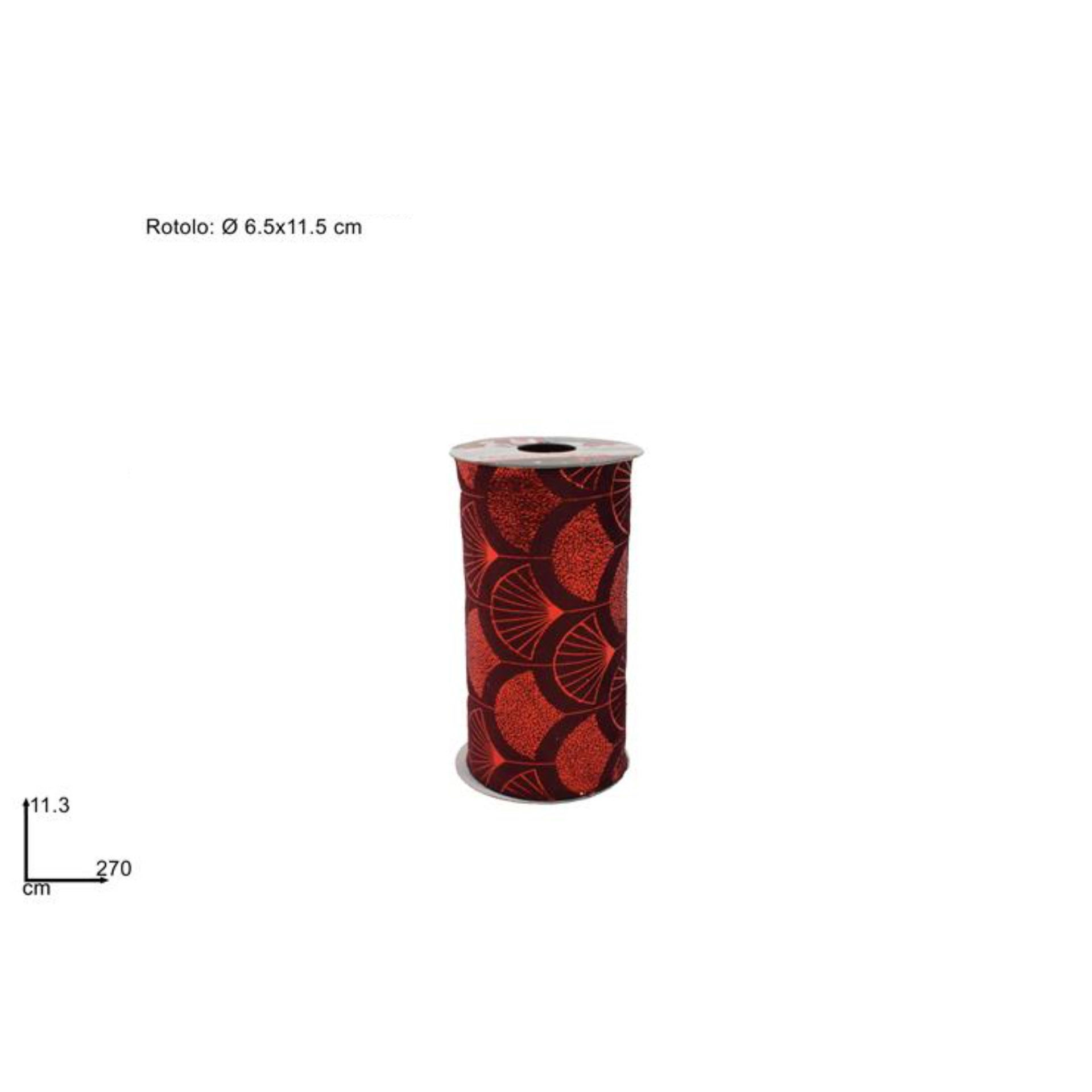 ROTOLO 11,3X270CM VELLUTO DECORO LAMINATO ROSSO HJ
