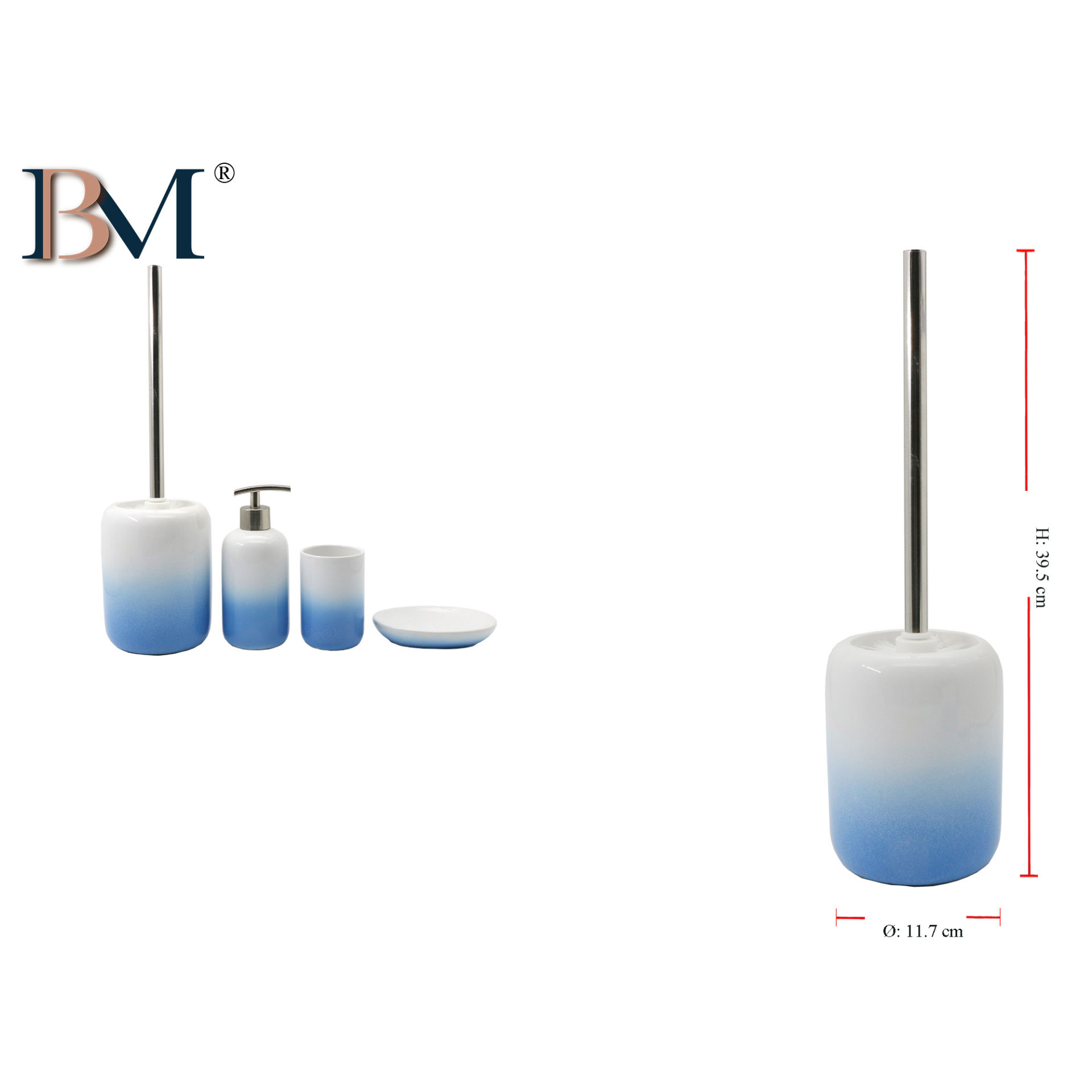 PORTASCOPINO IN CERAMICA, MISURA: 11.7X15/39.5 CMBM