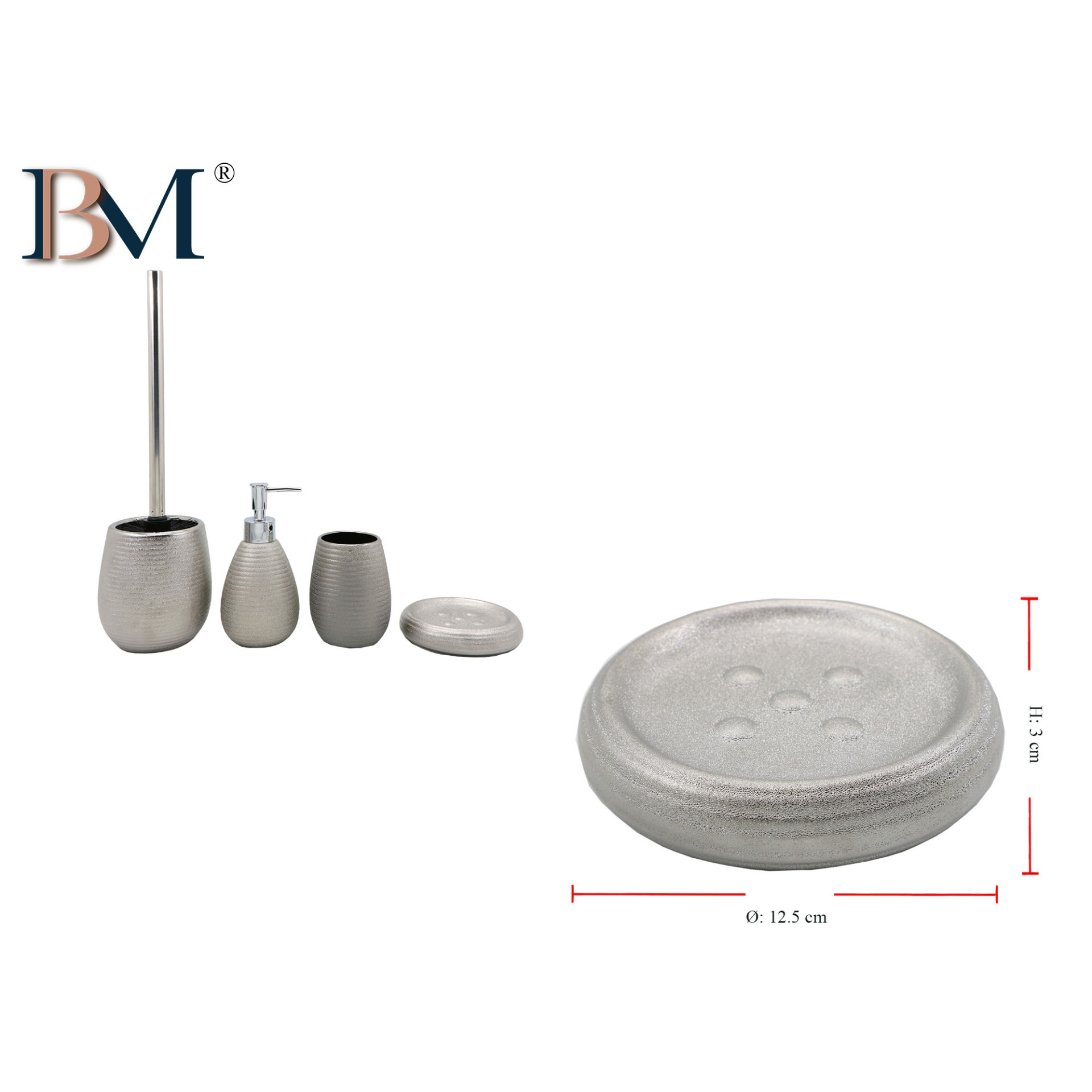 PORTASAPONE IN CERAMICA  MISURA: 12.5X3 CMBM