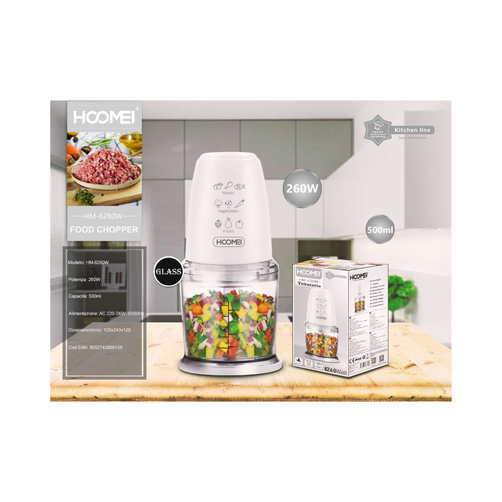 TRITATUTTO 260W 500ML HM-6280WHoomei