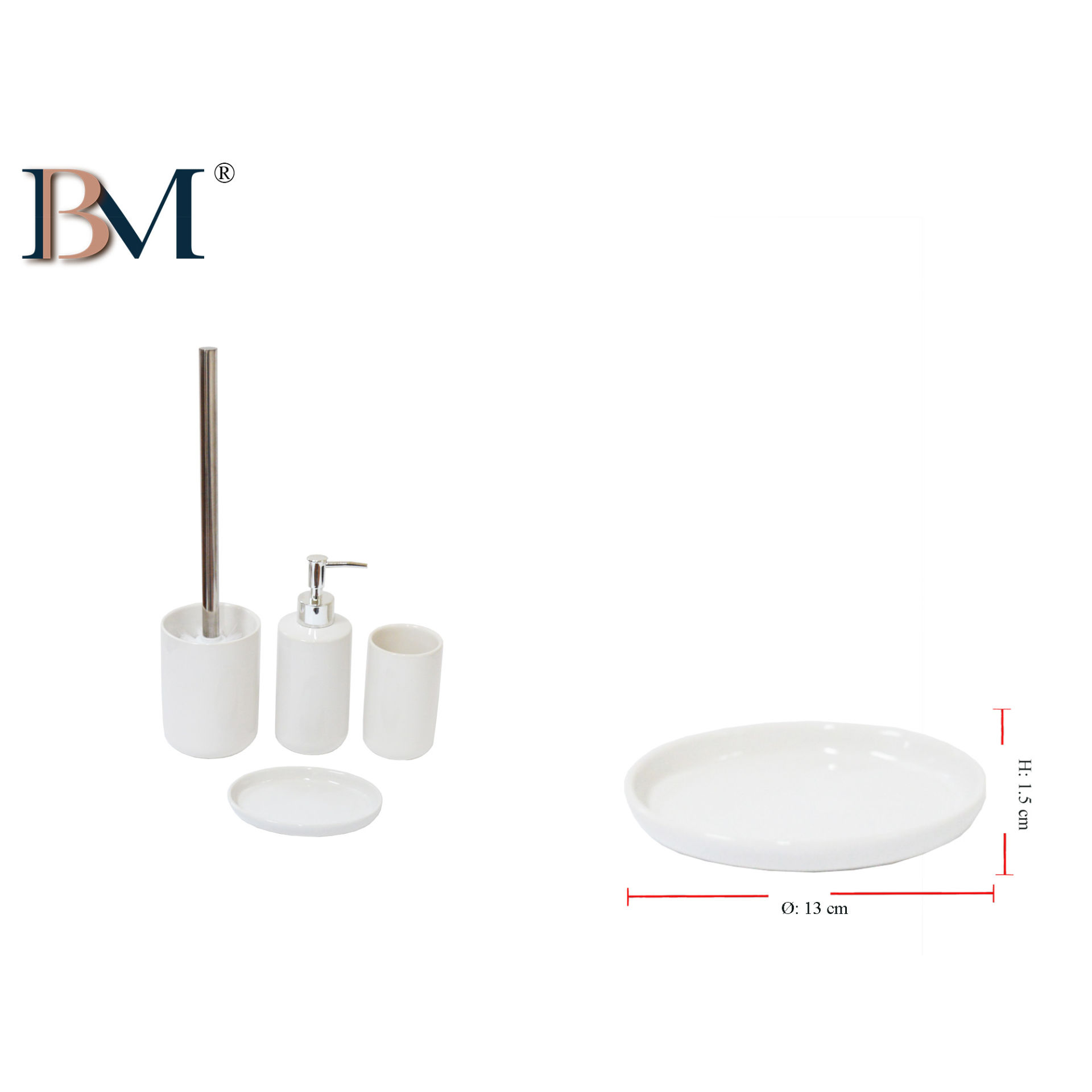 PORTASAPONE IN CERAMICA SIZE:13X9.4X1.5CMBM