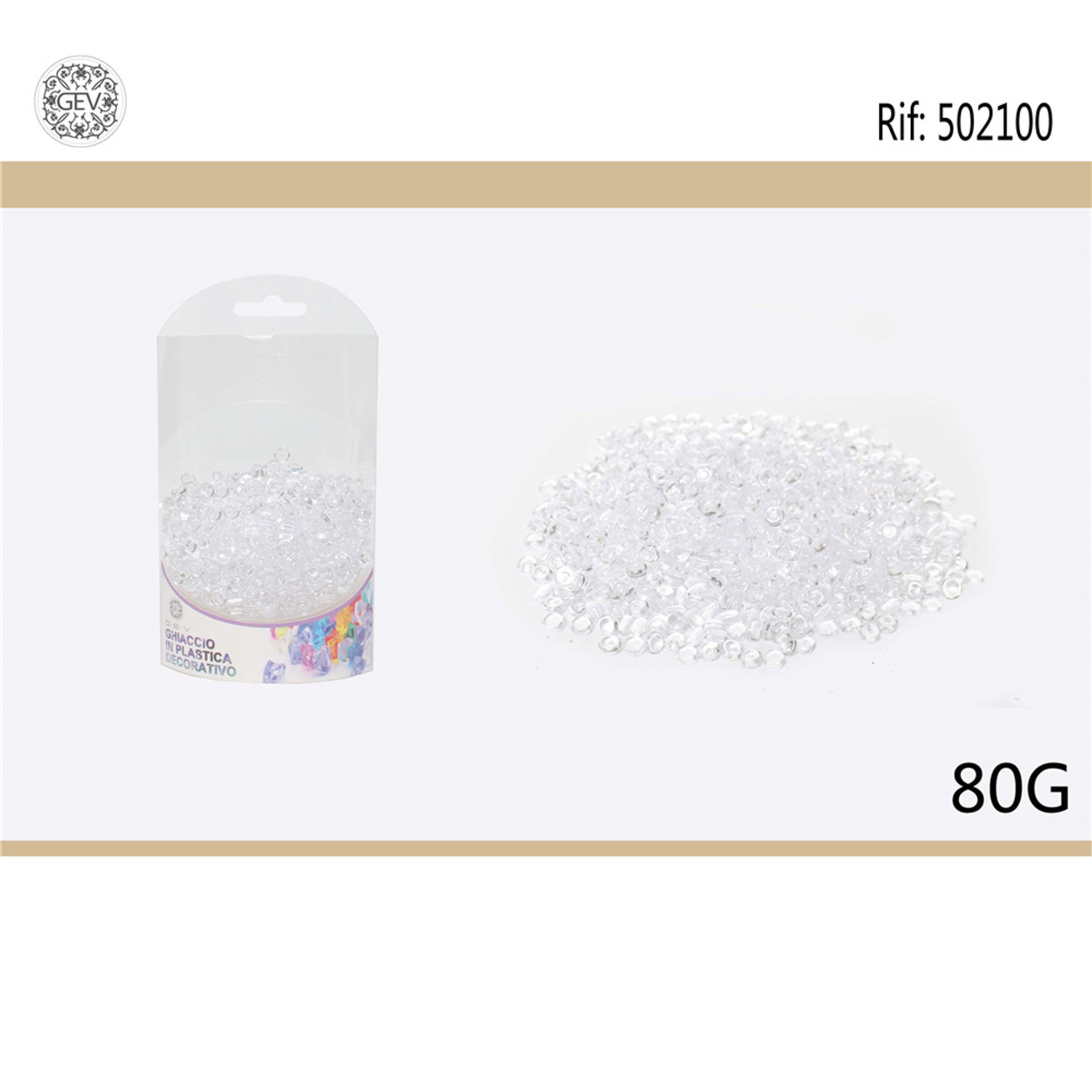 PERLINE IN PLASTICA PER VASO 80G 001 TRASPARENTE