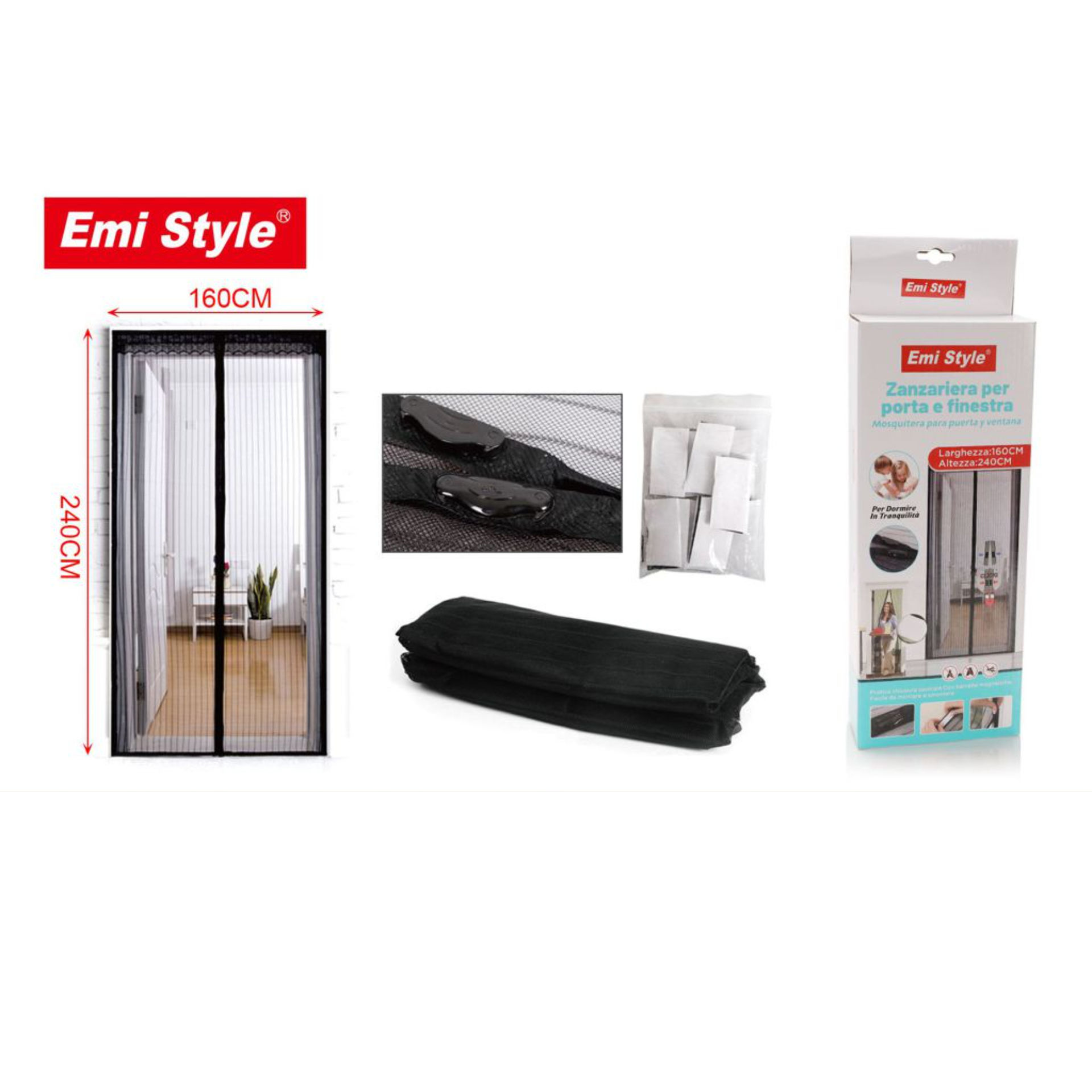 EMI ZANZARIERA PER PORTA E FINESTRA 160*240CMEmi Style