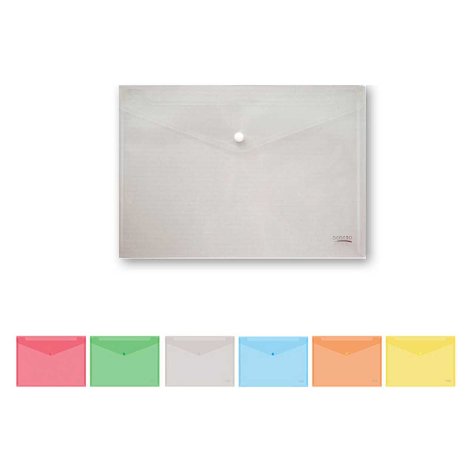 BUSTA C/BOTTONE        PPL A5 24X17 COL.TRASP.0138