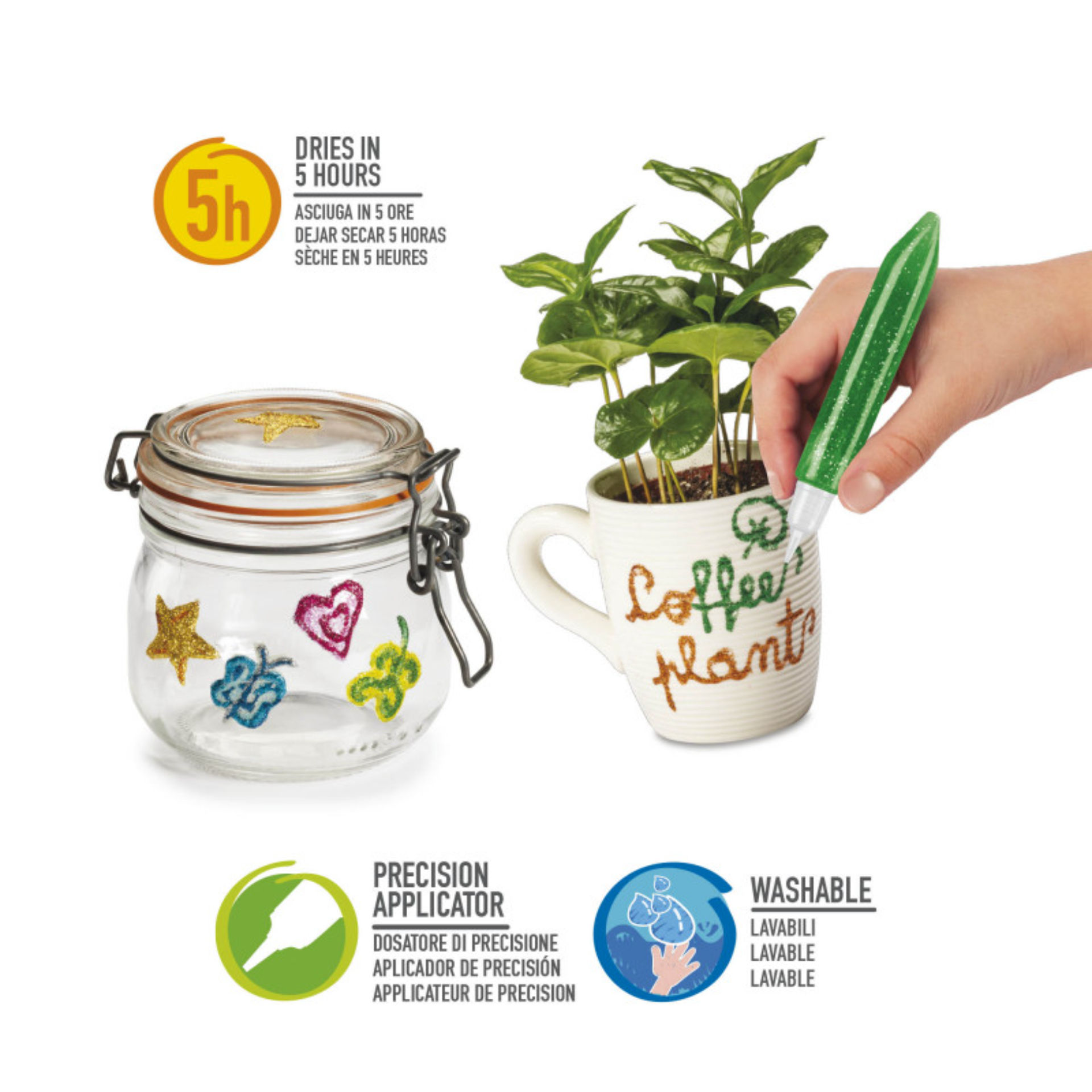 CARIOCA GLITTER GLUE BL.6PZ.X 10,5ML. PEARLYCarioca