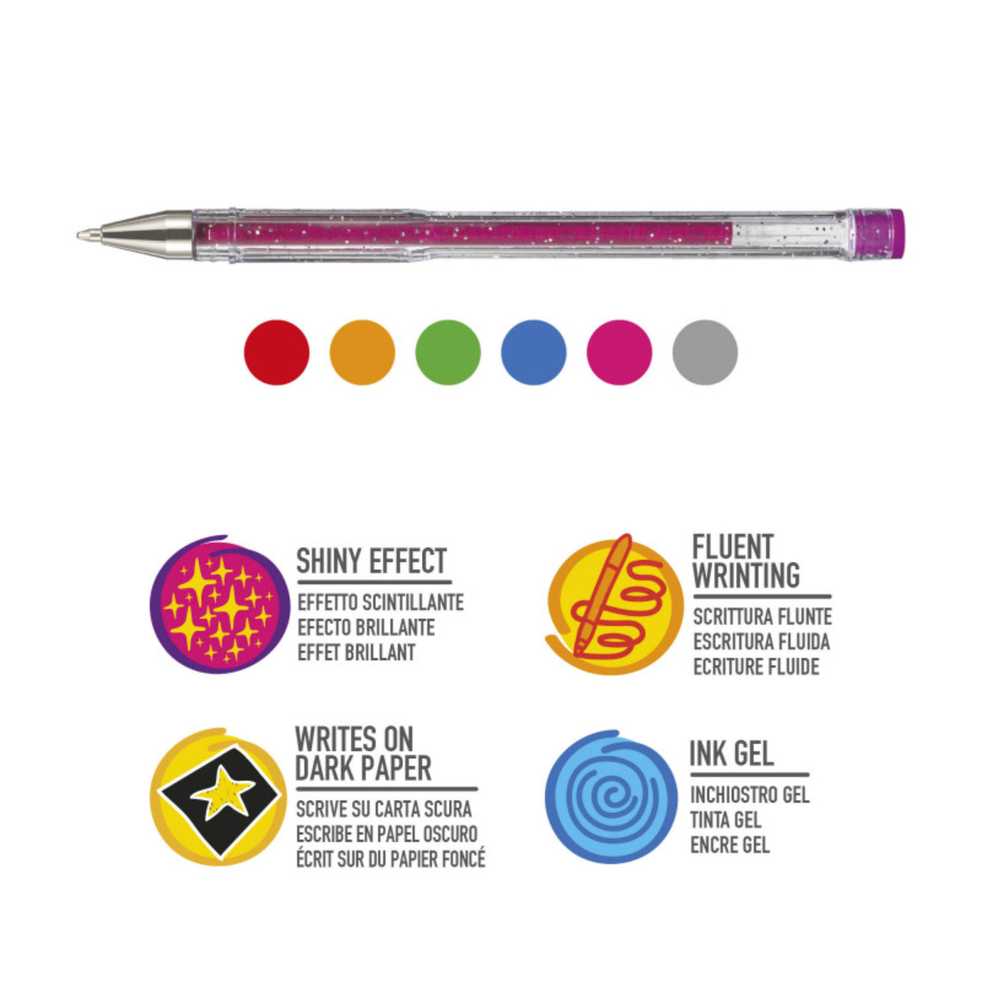 CARIOCA PENNE GLITTER BL. 6PZ.Carioca