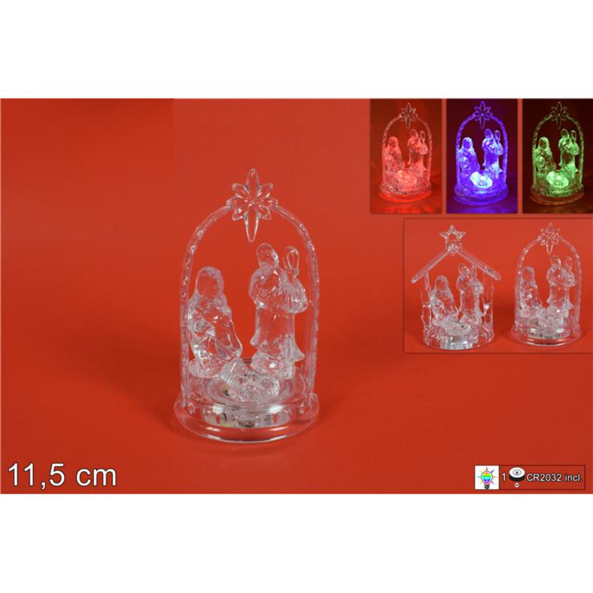 NATIVITA  ACRILICO CON LED RGB 2 ASS. IN DISPLAY A