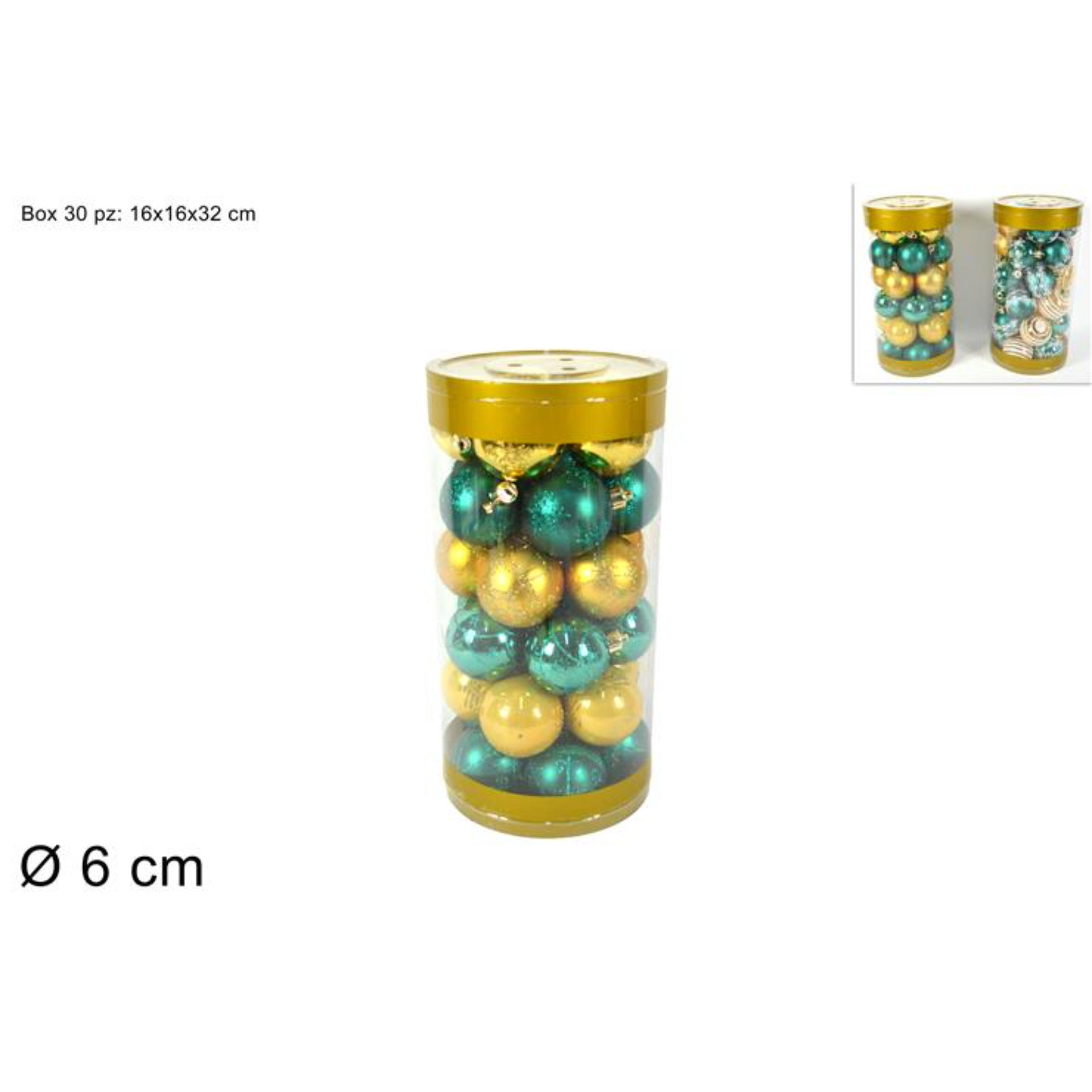 PALLE 6CM 30PZ TIFFANY/ORO 2ASS 67A30E05D5-1/PGR+D