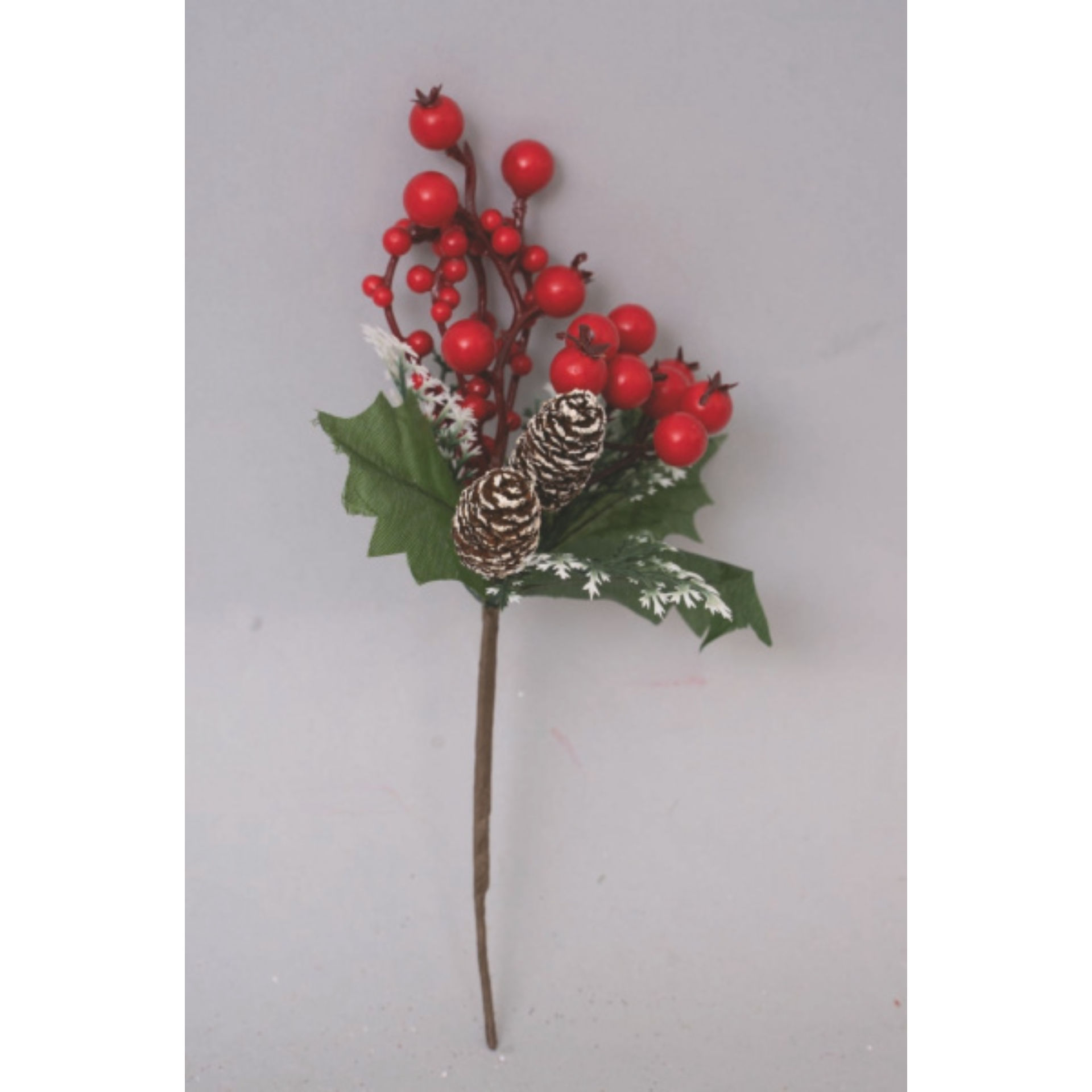 RAMETTO PVC CM.22 DEC.FOGLIE,MELOGRANO,PIGNE ROSSO