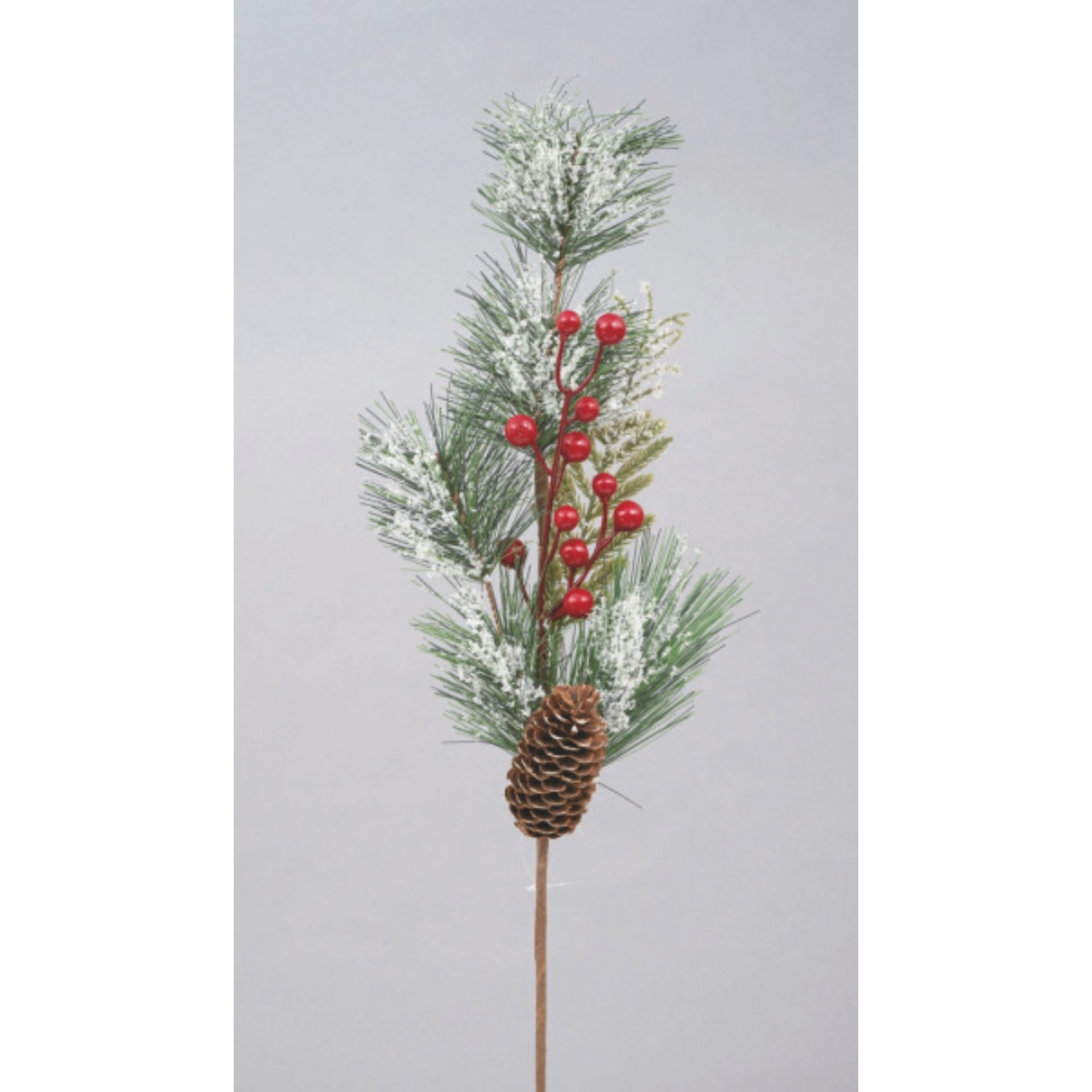 RAMO PVC CM.66H DEC.BACCHE ROSSE,PIGNA E RAMI PINO