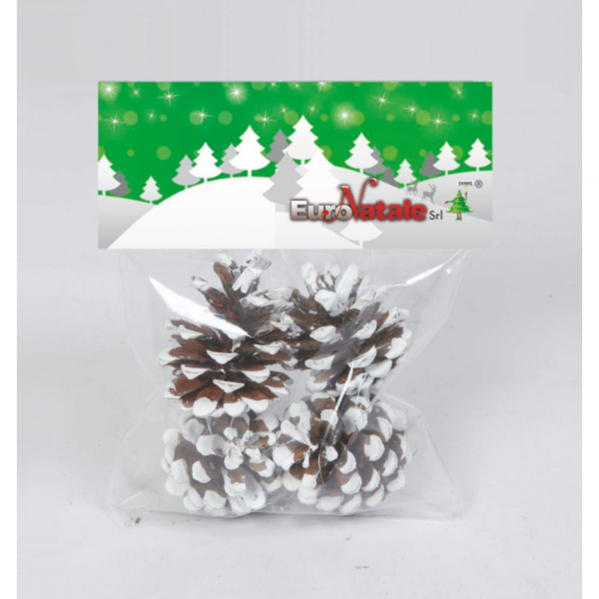 BUSTA 4 PIGNE CM.7 PUNTE BIANCHE IN BUSTA C/MANICH