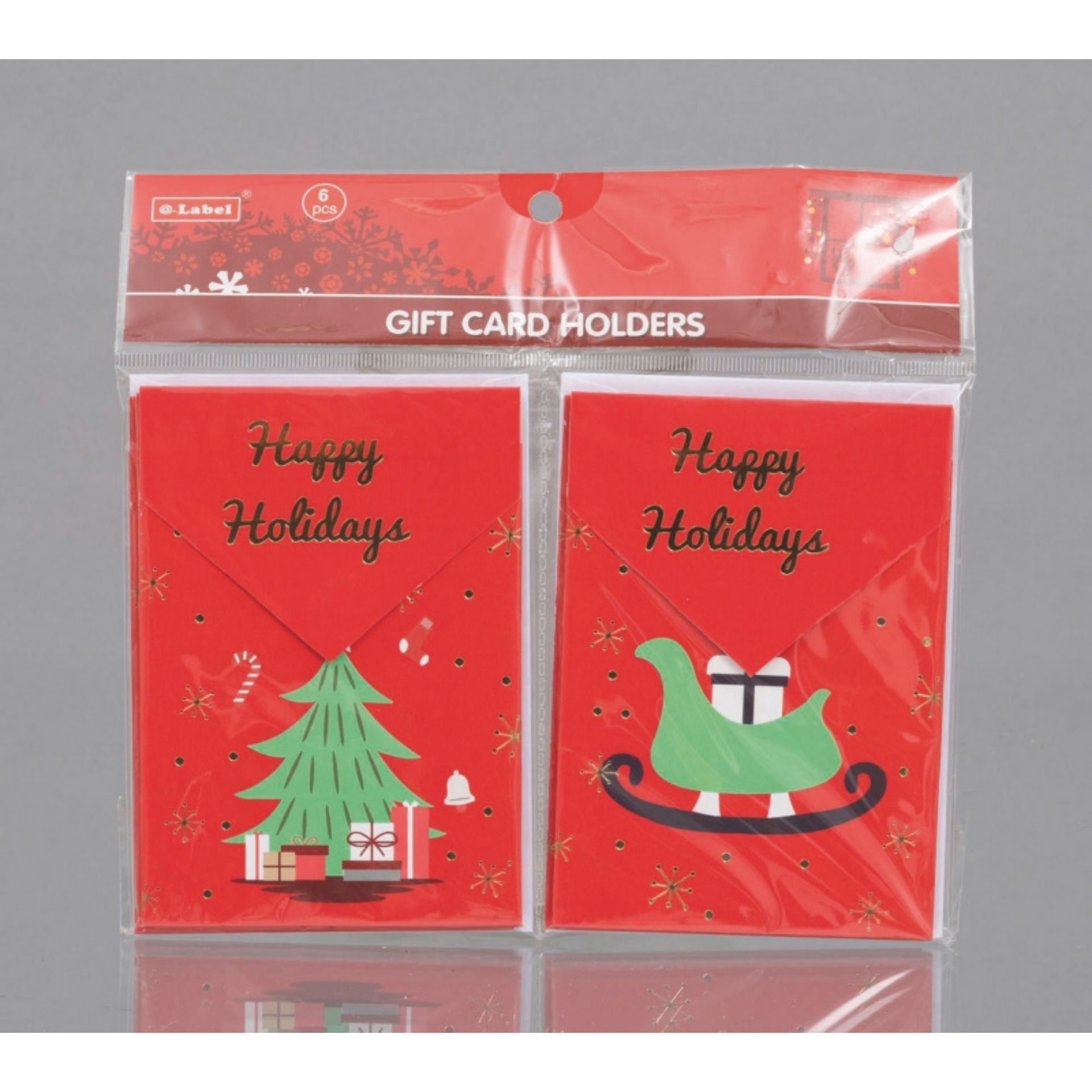 3 CARTOLINE AUGURALI CON BUSTA CM.13 ROSSE MOD.ASS