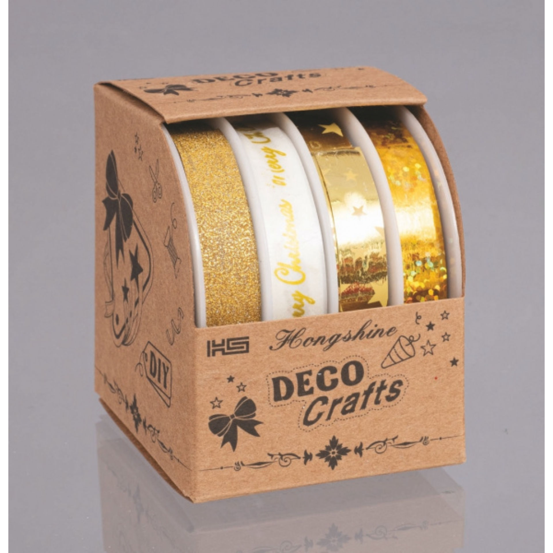 SET 4 NASTRINI PVC MM.10XMT.3 ORO IN SC