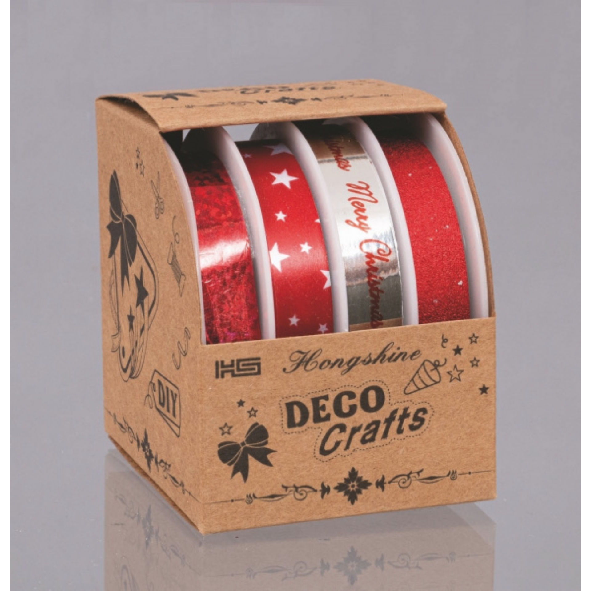 SET 4 NASTRINI PVC MM.10XMT.3 ROSSO IN SC