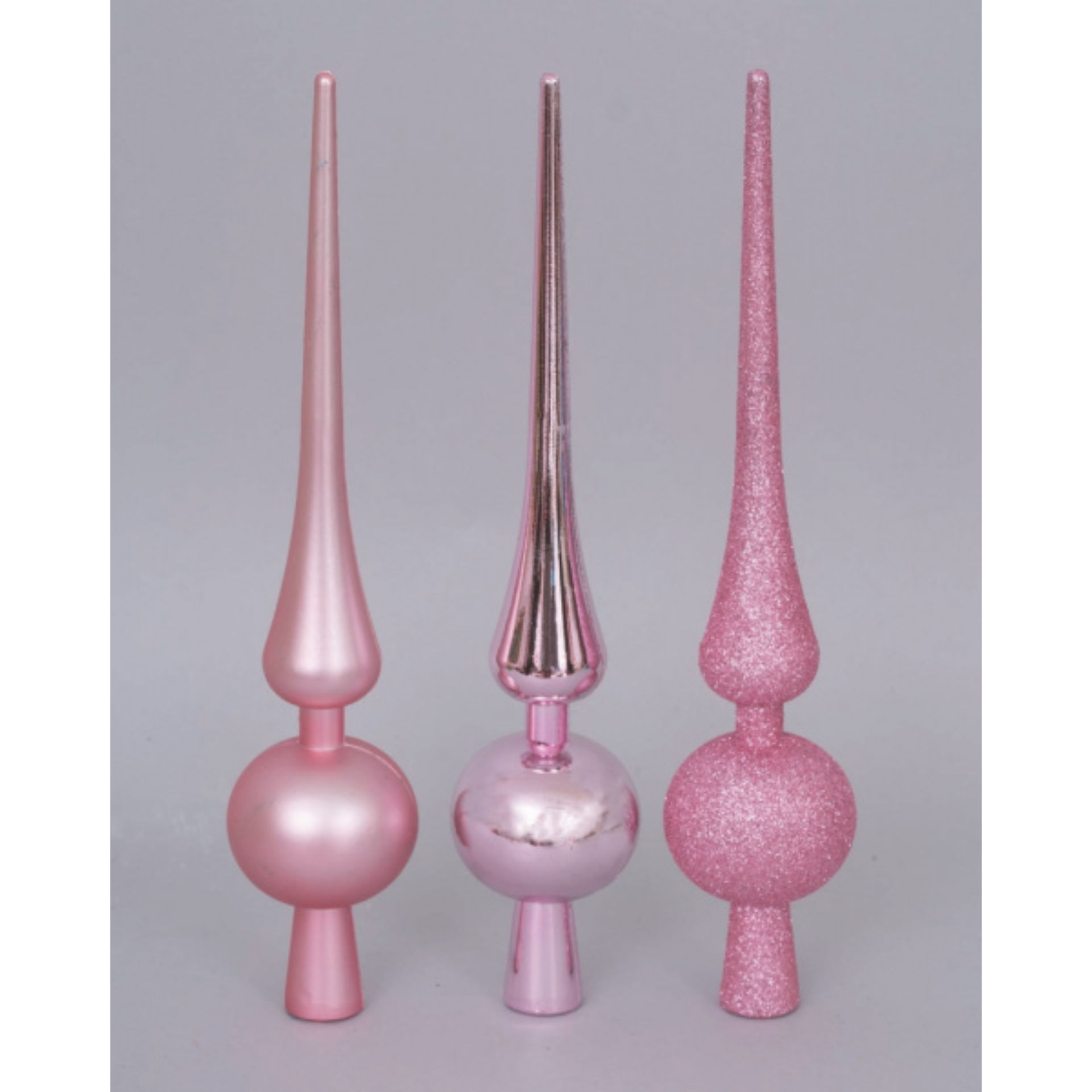 PUNTALE CM.30 ROSA MET/GLITTERATO/SATINATO IN BST