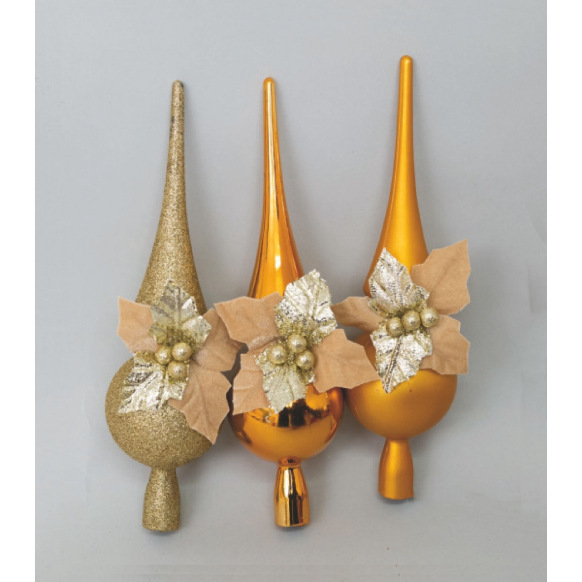 PUNTALE PVC CM.30 ORO MET/SATINATO/GLITT.DEC.STELL