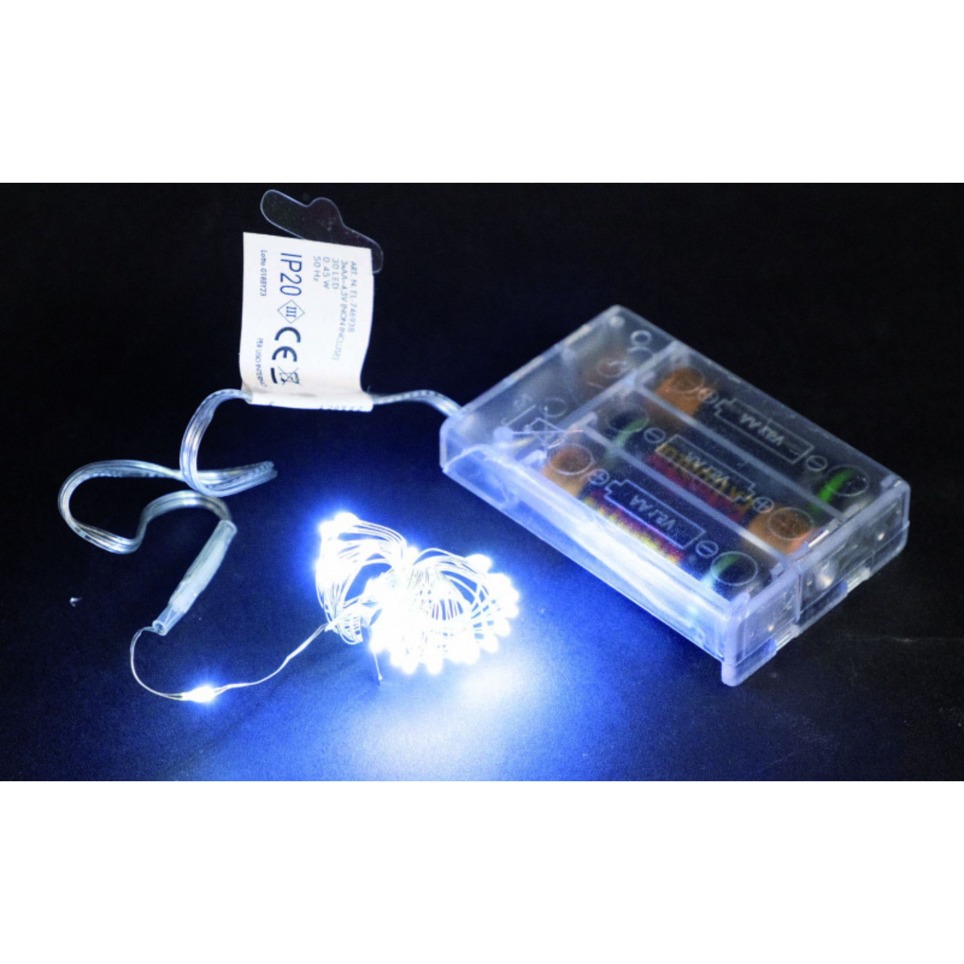 50 MICROLED BIANCO FREDDO MT2.50+0.30 BATTERIA X I