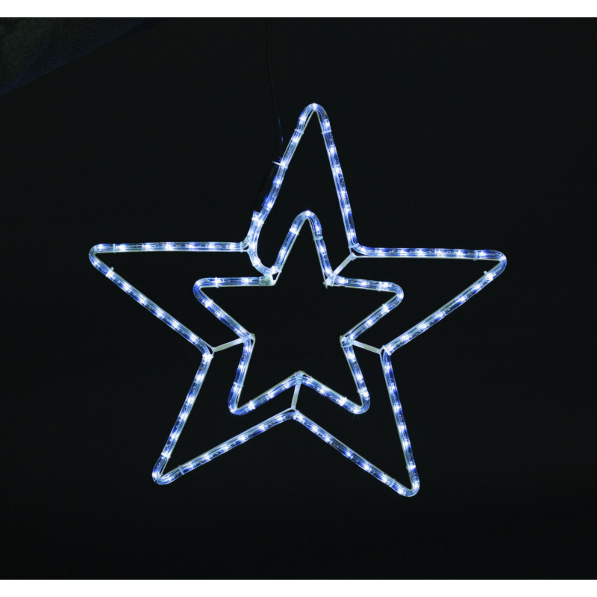 DOPPIA STELLA TUBO 54LED BIANCO FREDDO CM.56X56 X