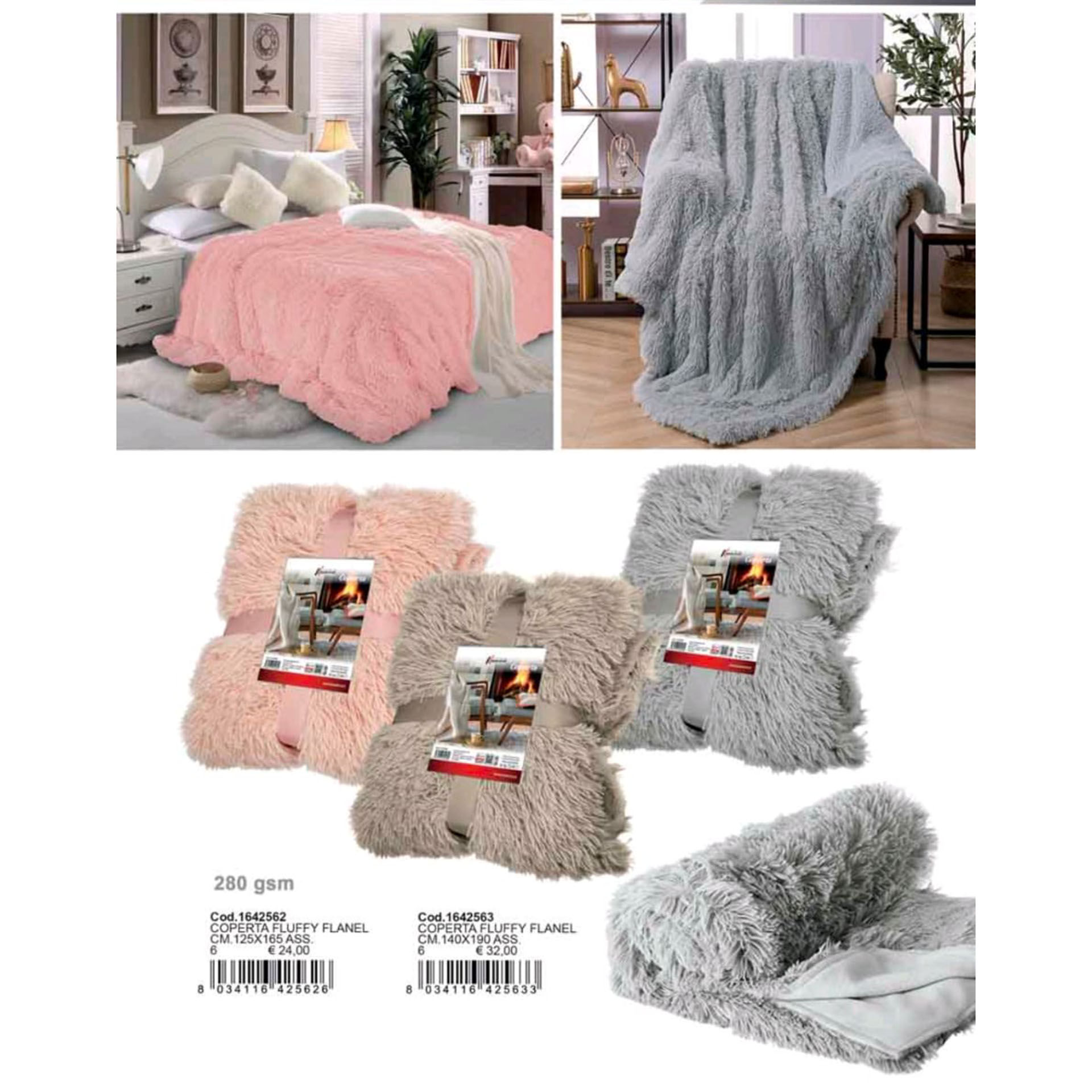 COPERTA FLUFFY FLANEL CM.140X190 AS