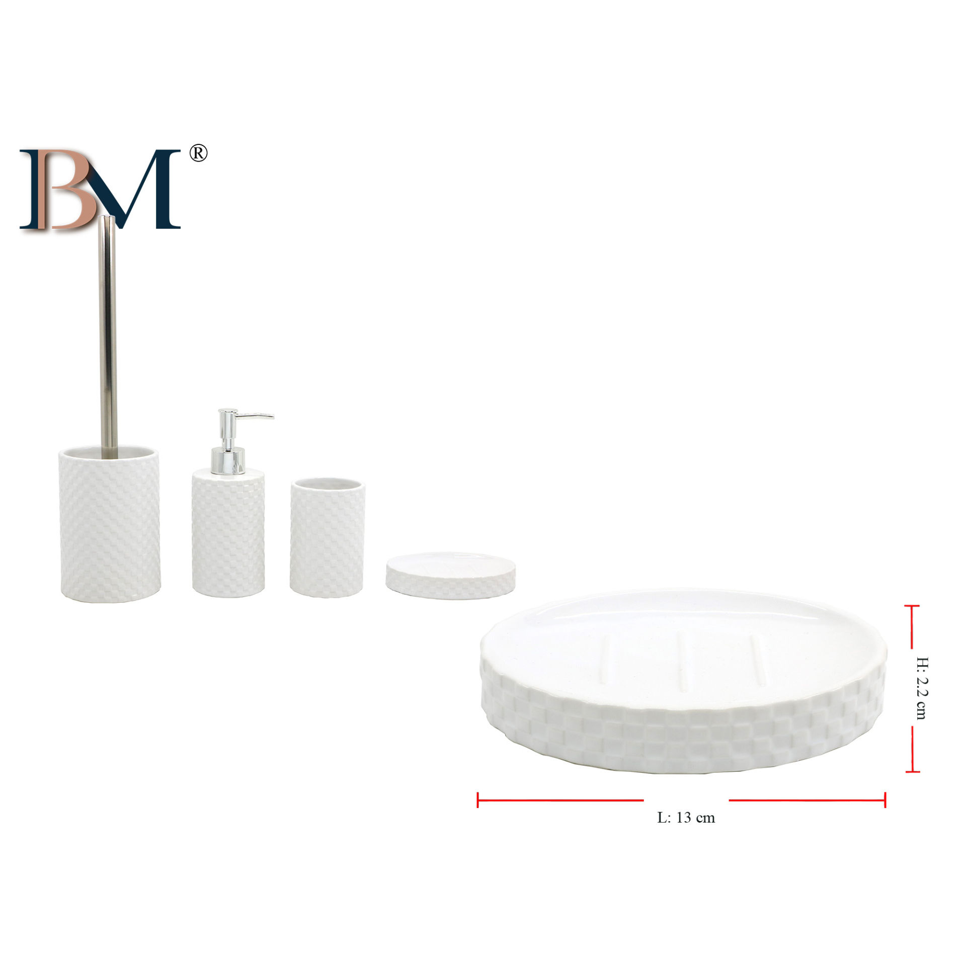 PORTASAPONE IN CERAMICA  MISURA: 13X9X2.2 CMBM