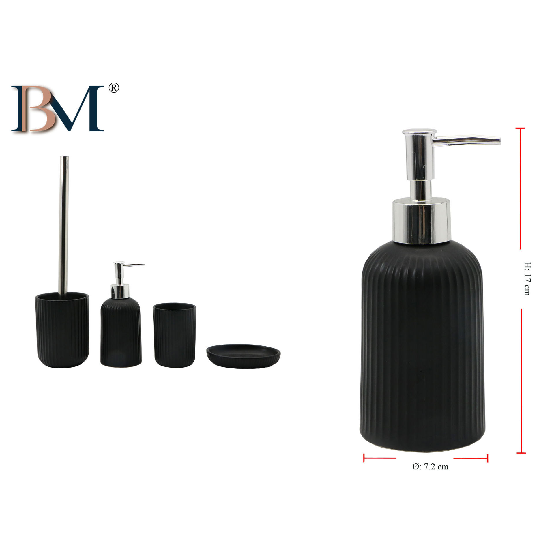 DISPENSATORE DI SAPONE  IN CERAMICA  MISURA: 7.2X1BM