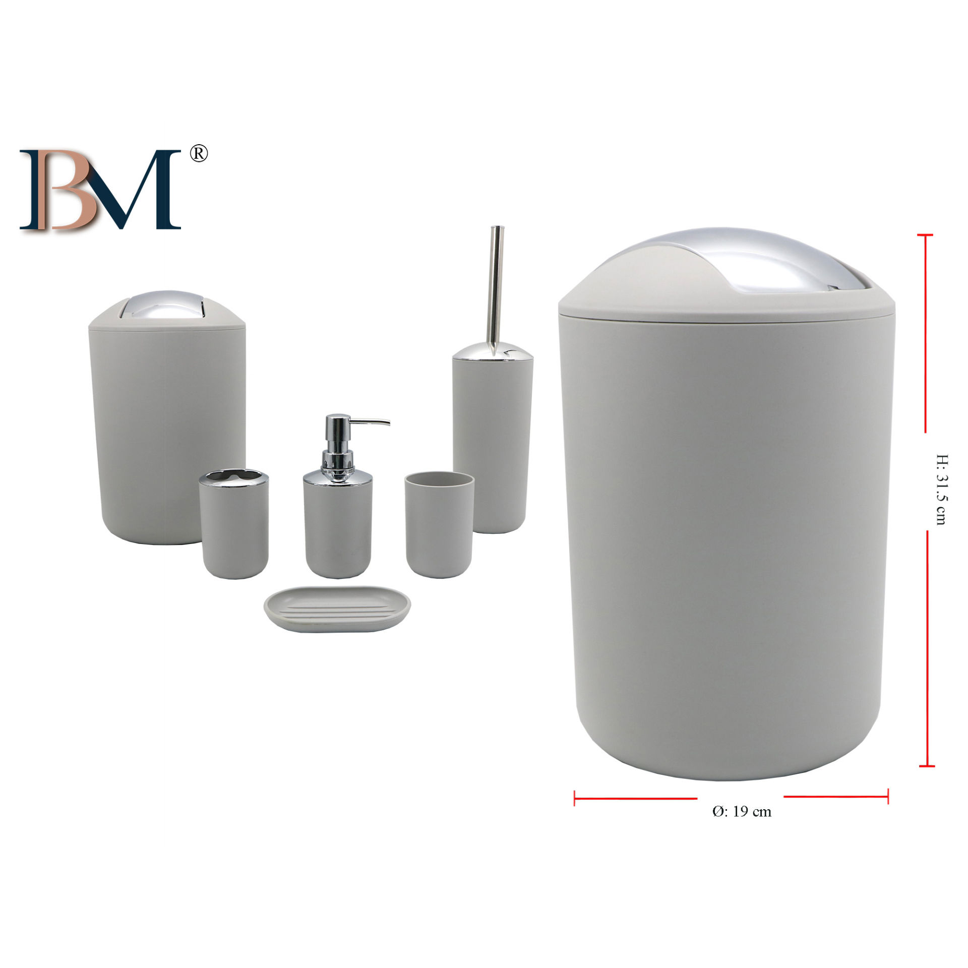 PATTUMIERA IN PLASTICA 19X19X31.5CM
