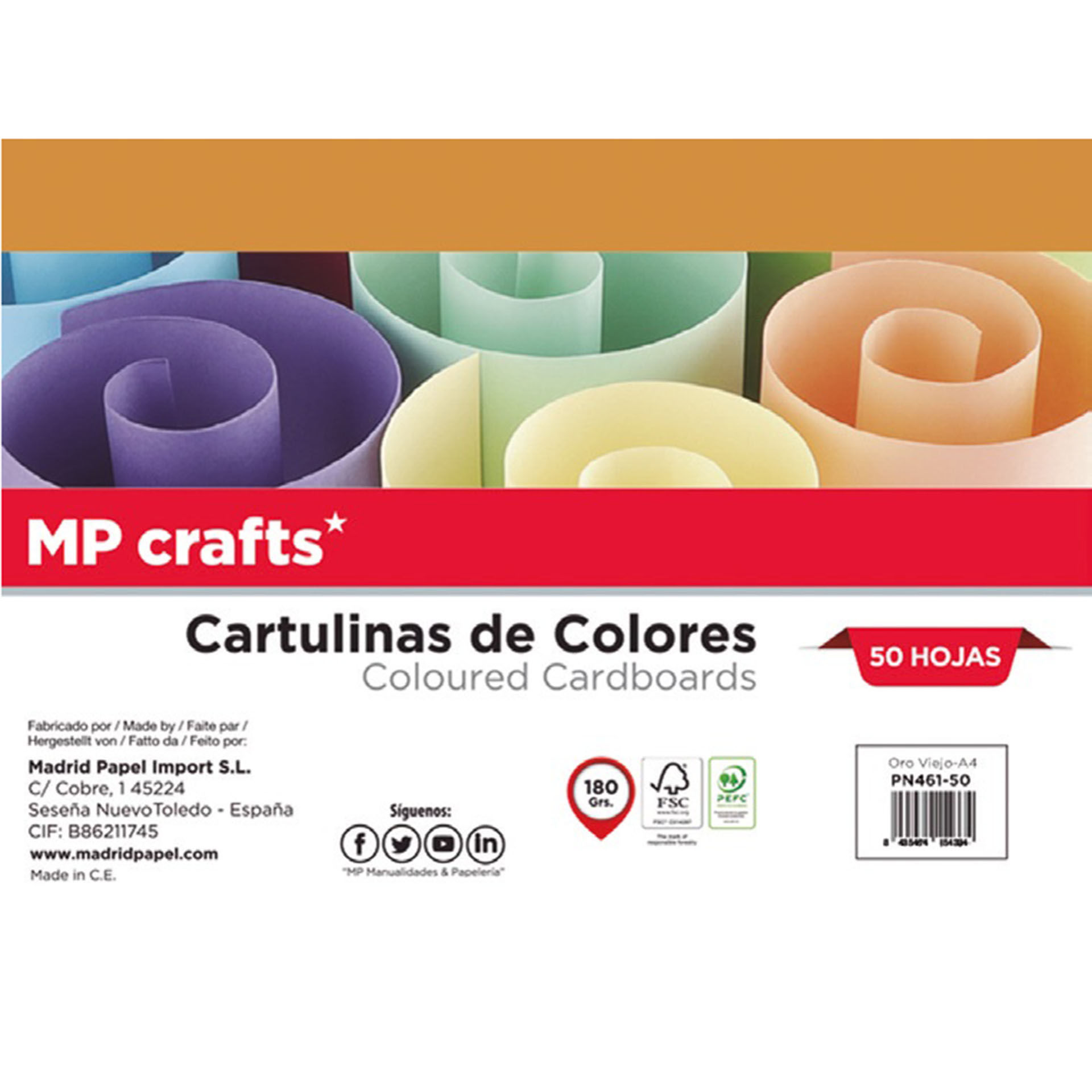 CARTONCINO A4 50FOGLI ORO INVECCHIATO MPMp