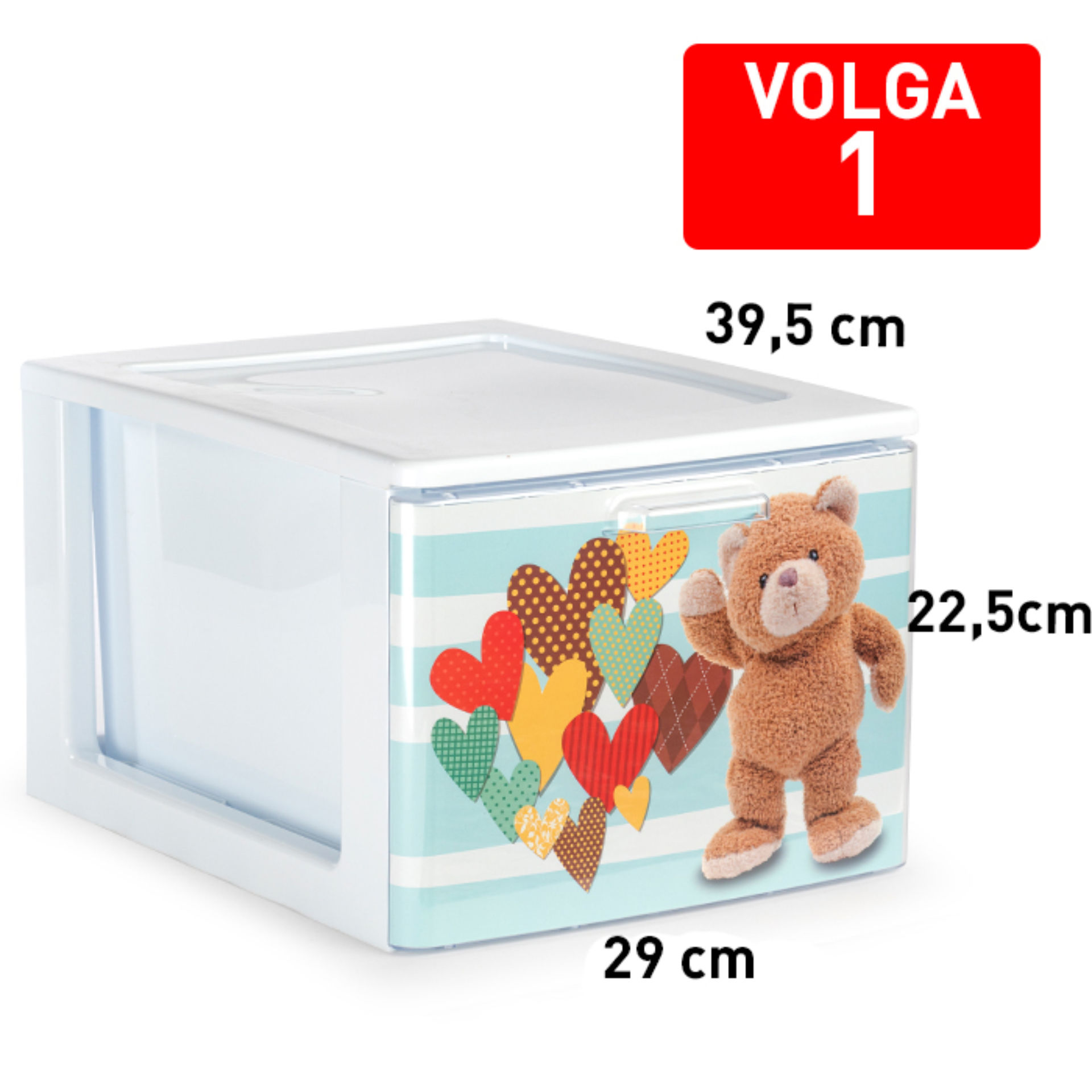 CASSETTIERA 1 CASSETTO VOLGA DECO3Plastic Forte