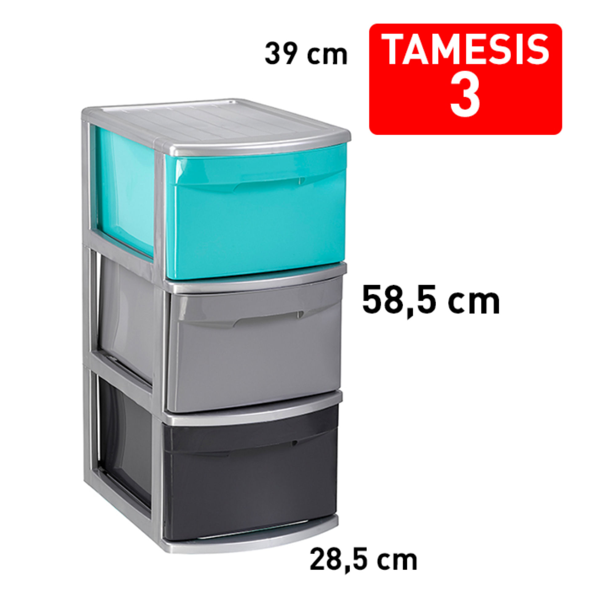 CASSETTIERA 3 CASSETTI TAMESIS GAMMA ELEGANCEPlastic Forte
