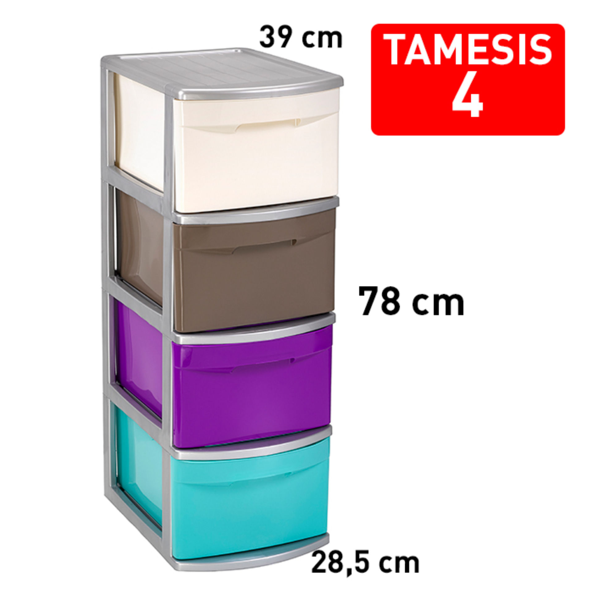 CASSETTIERA 4 CASSETTI TAMESIS GAMMA ELEGANCEPlastic Forte