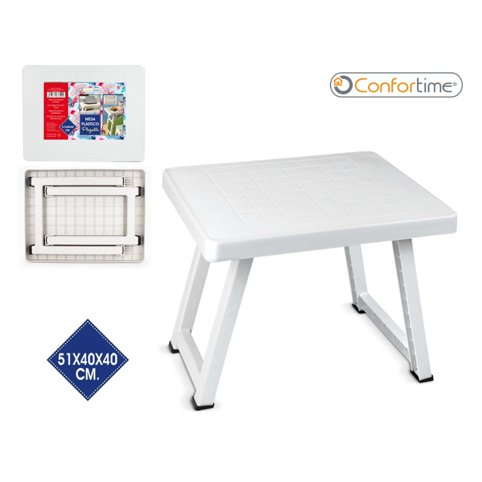 TAVOLO PLAST.PIEGHEVOLE 51,5X40X40CM CONFORTISoler