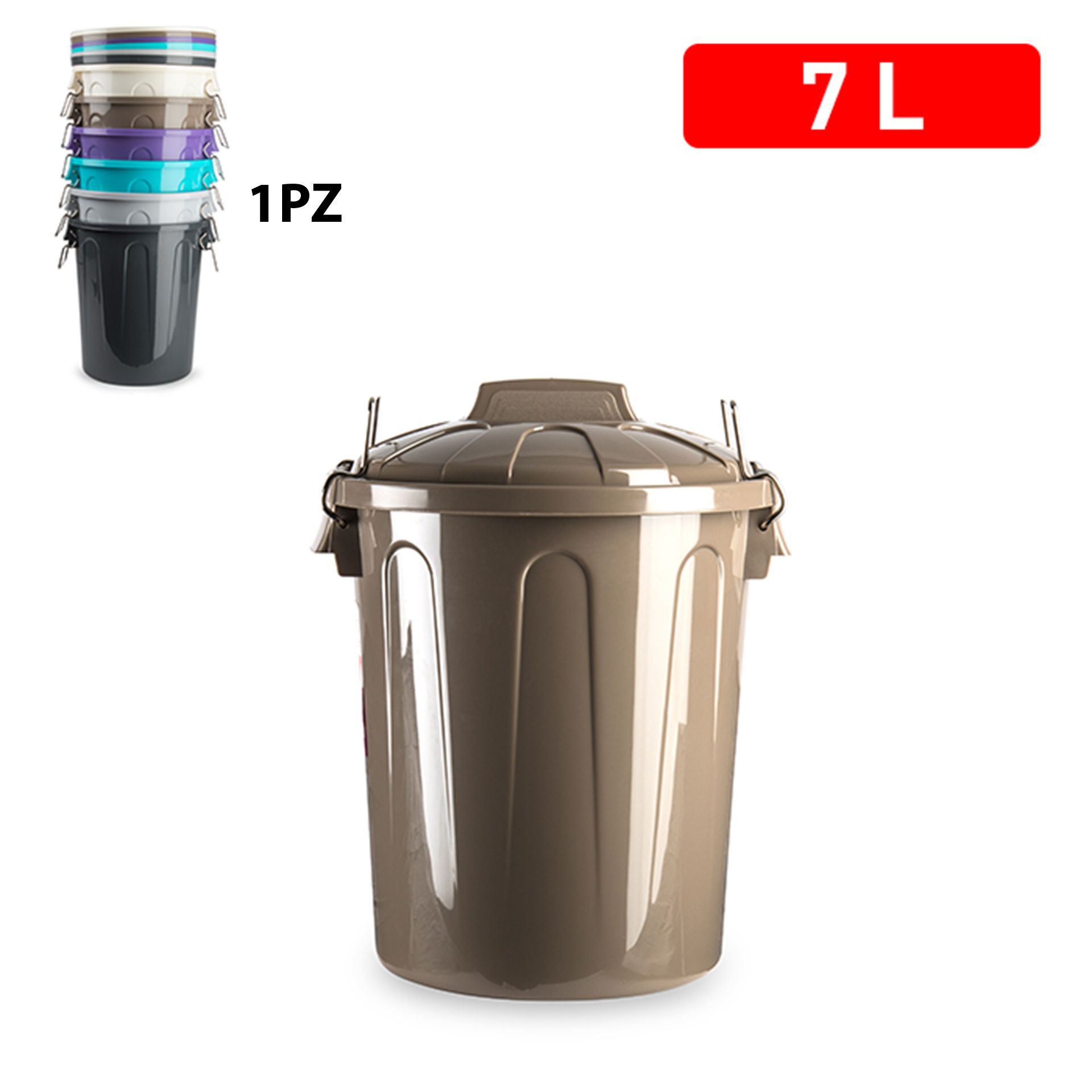 BIDONE 7 L GAMMA ELEGANCEPlastic Forte