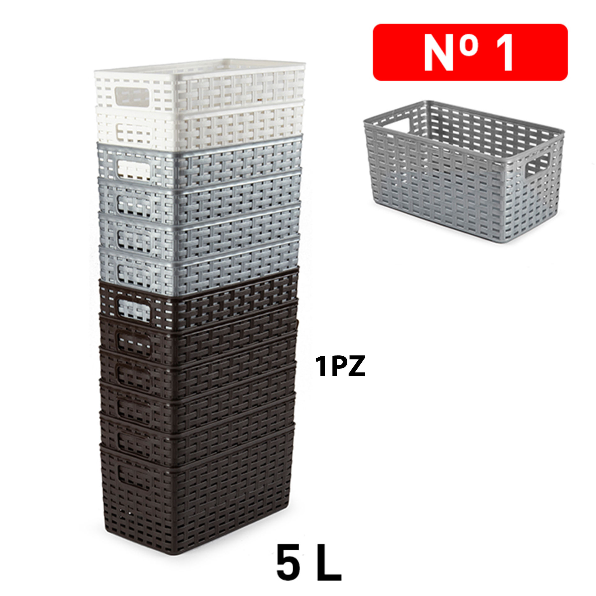 CESTA RATTAN 5L 28 X 17 CMPlastic Forte