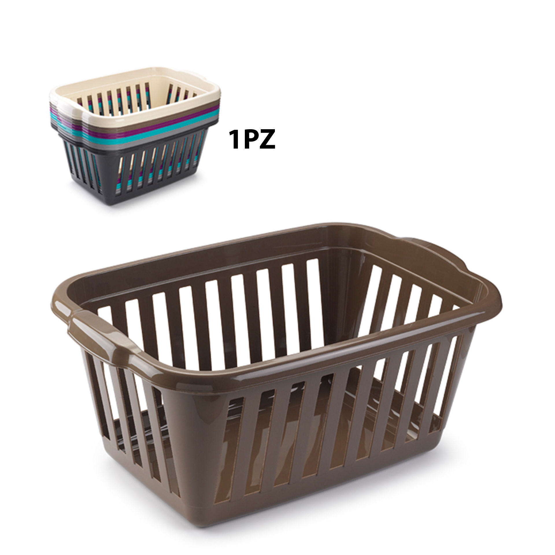 CESTO PER LA BIANCHERIA RETTANGOLARE GAMMA ELEGANCPlastic Forte