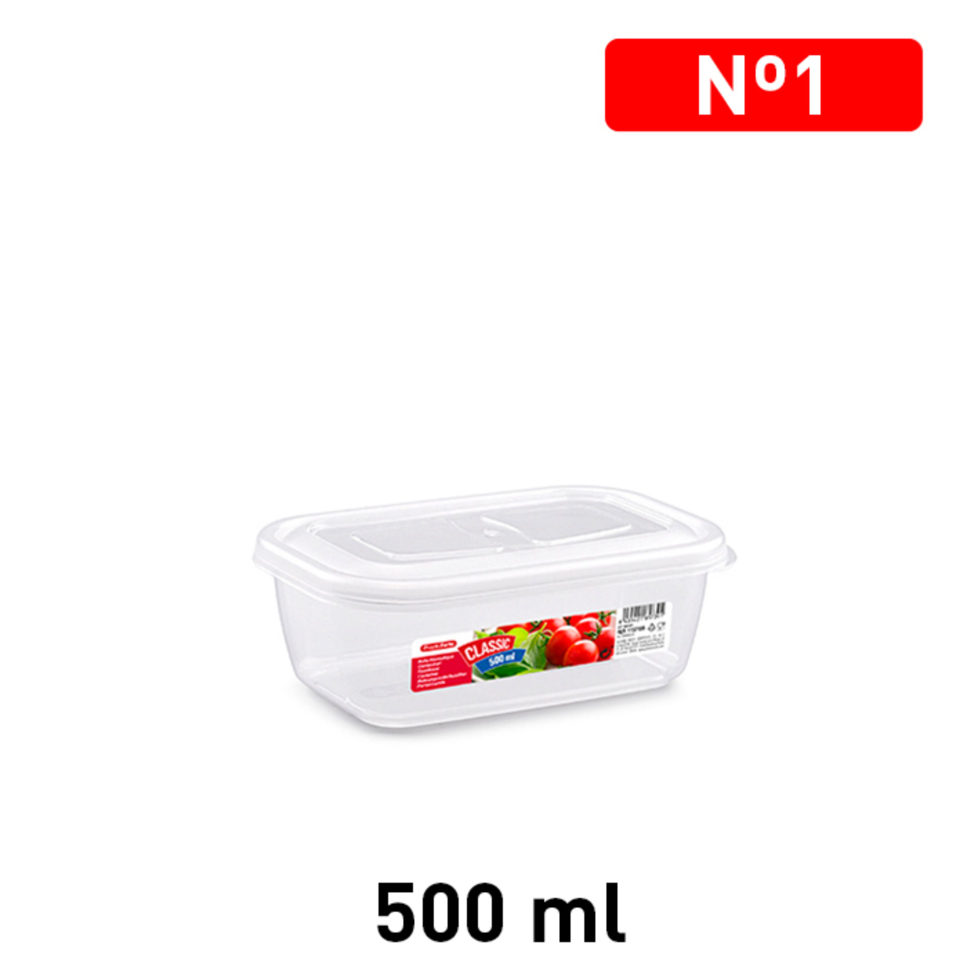 CONTENITORE CLASSIC 500 ML TRASPARENTEPlastic Forte