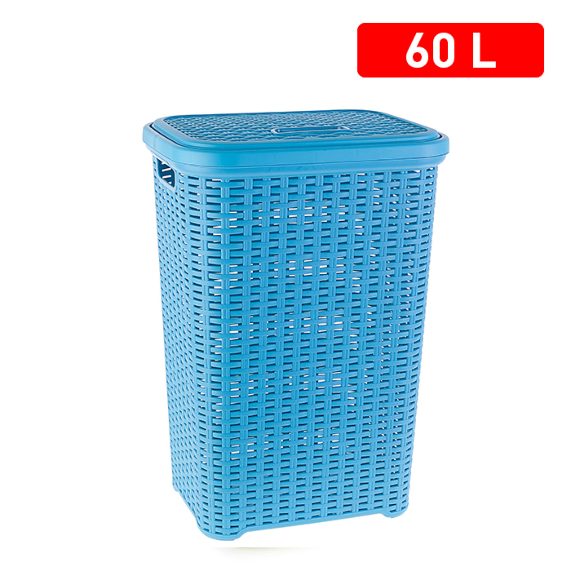 PORTABIANCHERIA RATTAN BLU CHIAROPlastic Forte