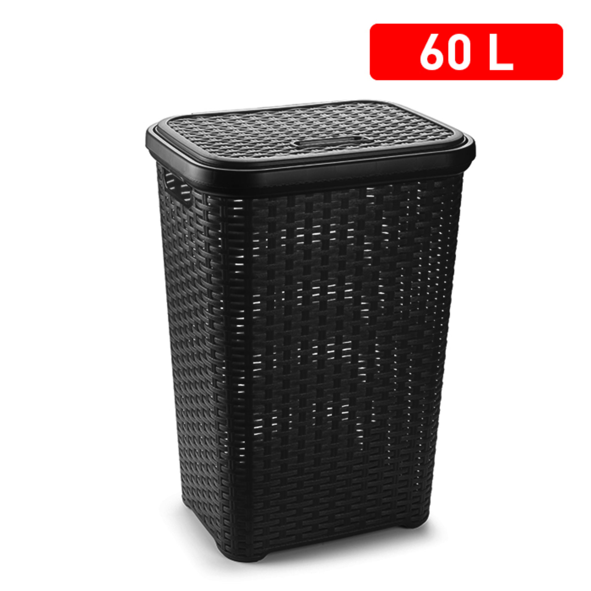 PORTABIANCHERIA RATTAN NEROPlastic Forte