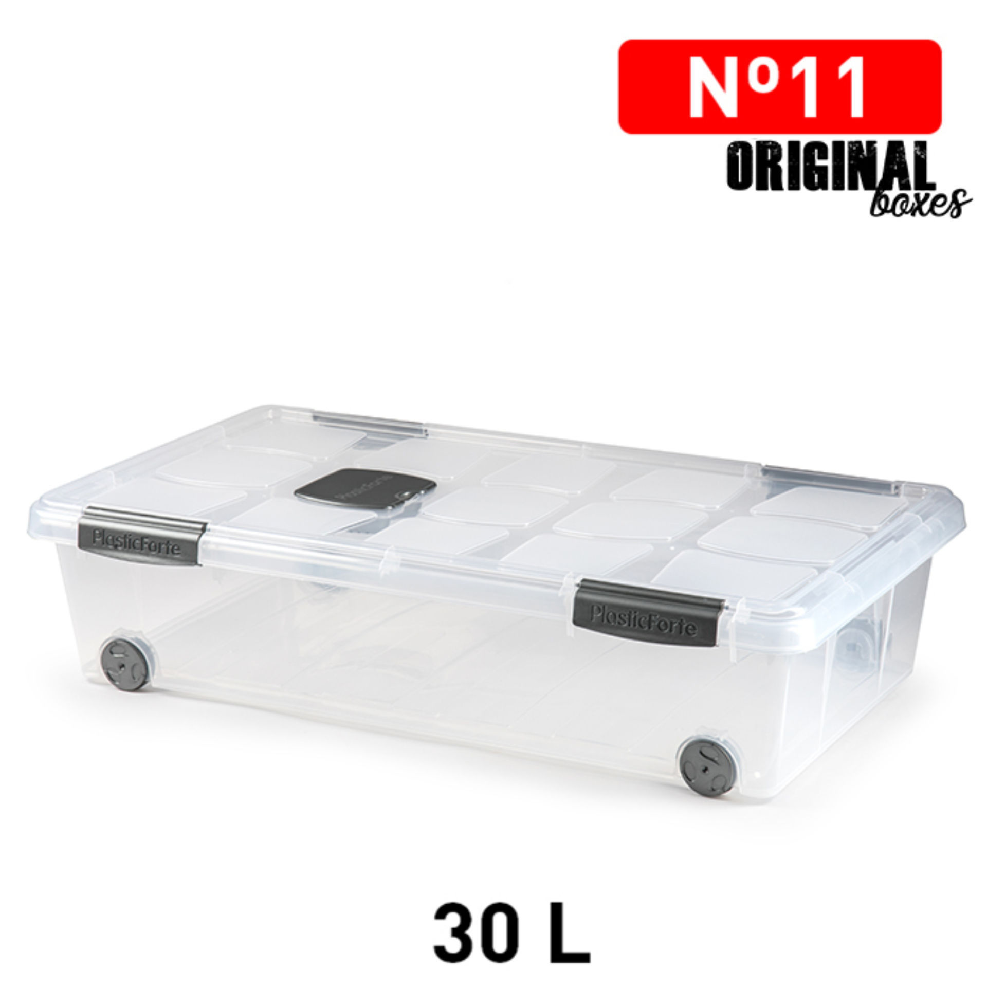 SCATOLA MULTIUSO N  11 30L PLATA F17Plastic Forte