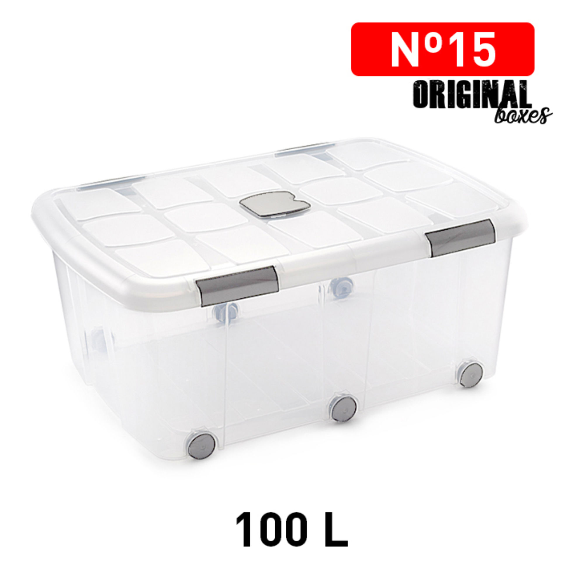 SCATOLA MULTIUSO N  15 100L PLATA F17Plastic Forte