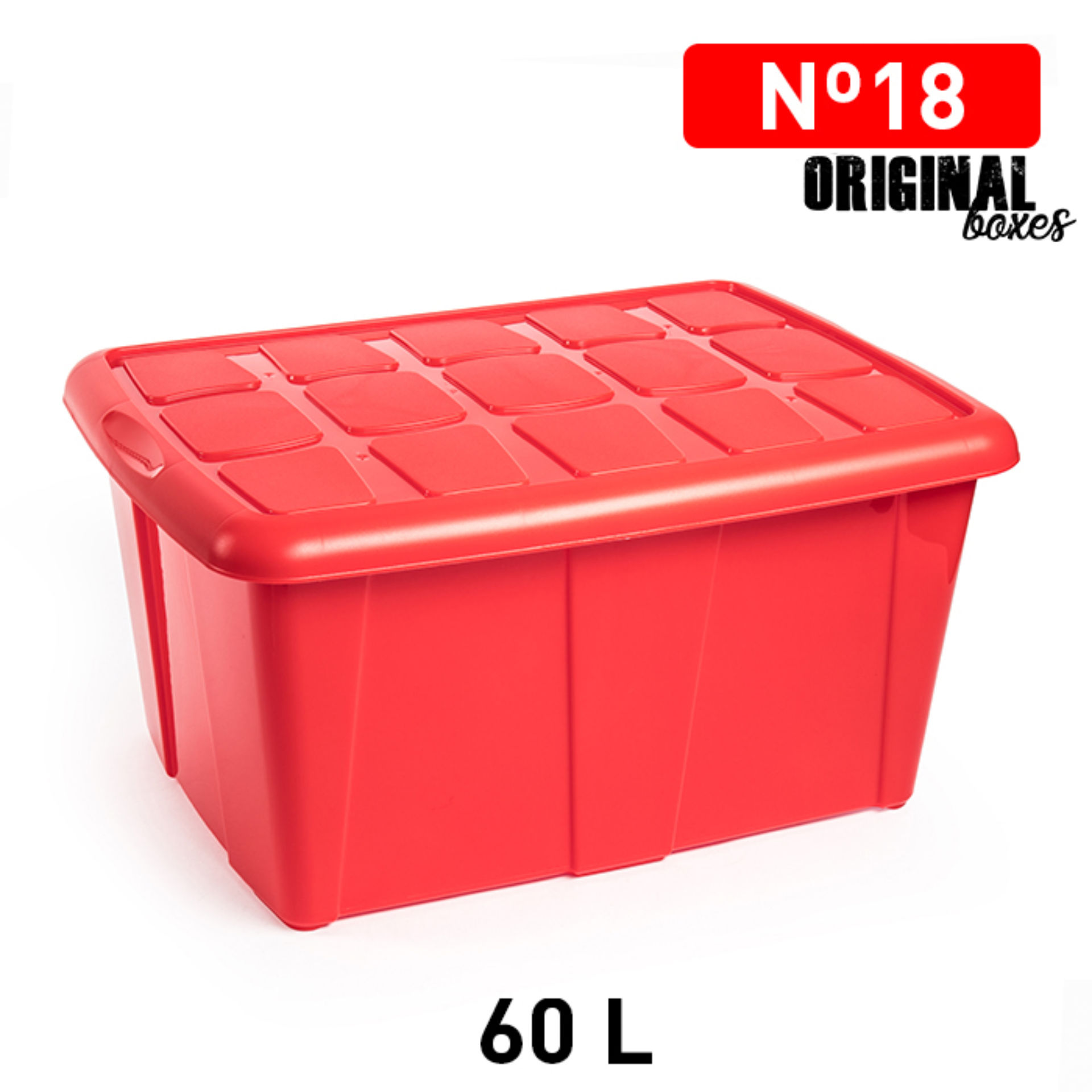 SCATOLA MULTIUSO N  18 60L ROSSO F18Plastic Forte
