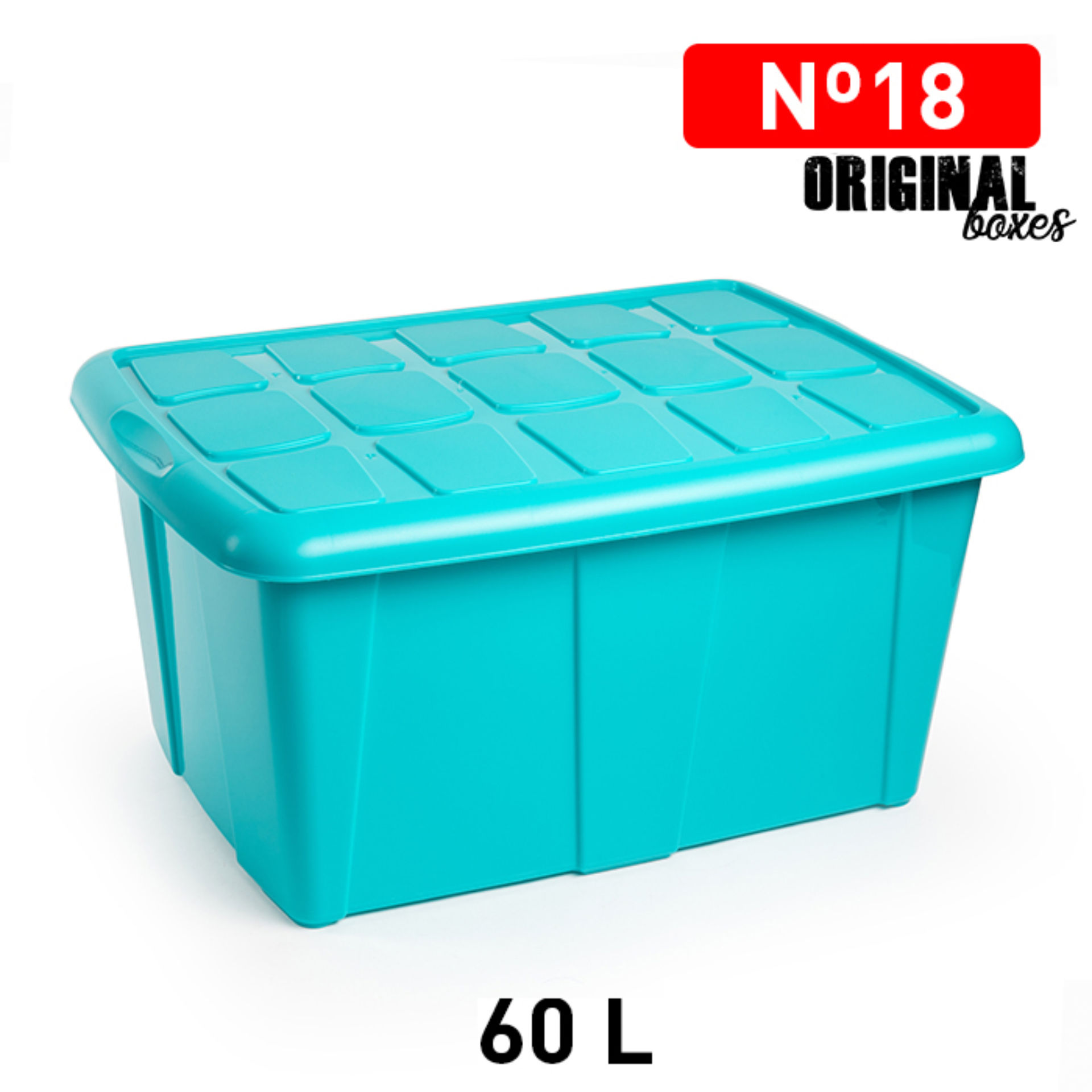 SCATOLA MULTIUSO N 18 60L TURCHESE F18Plastic Forte