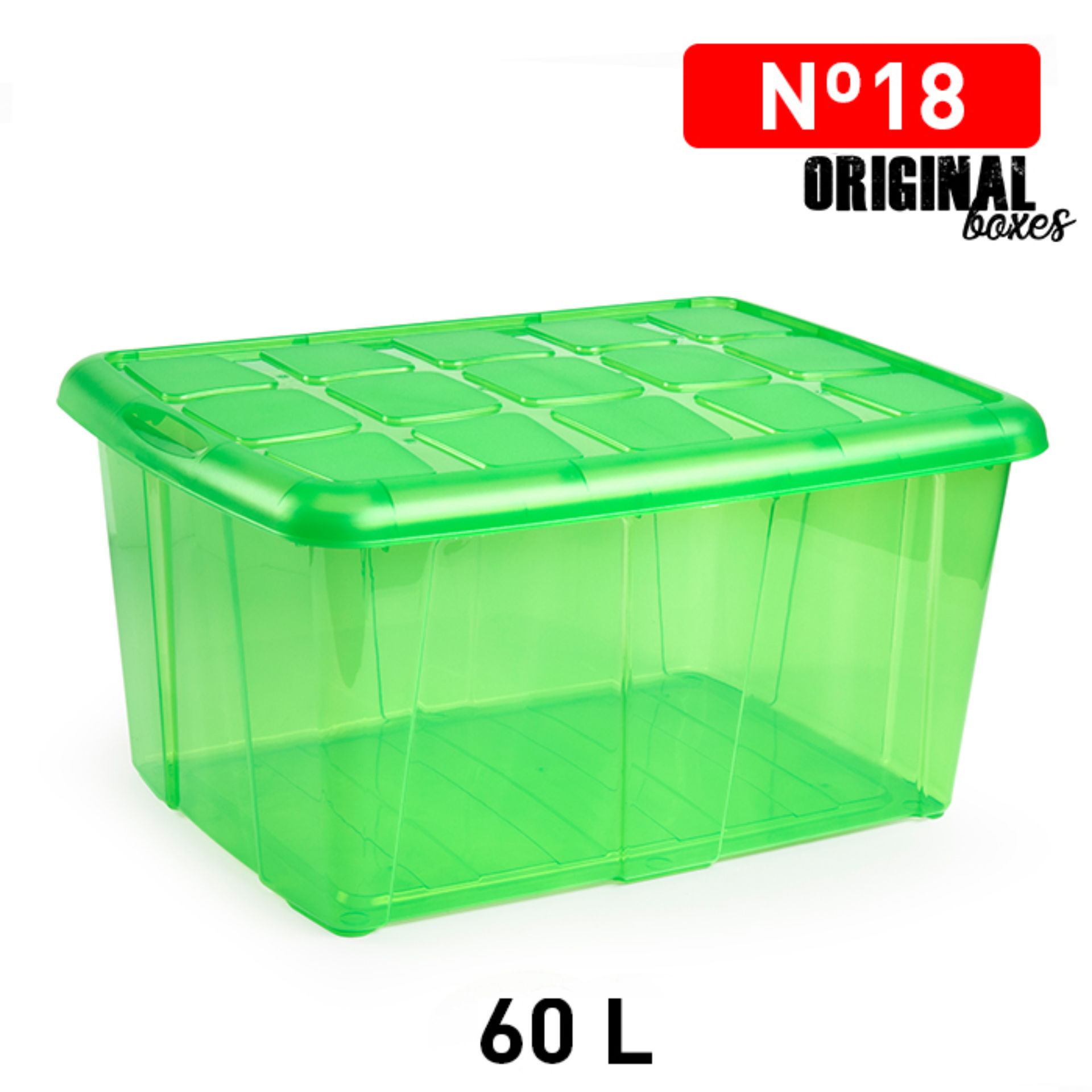 SCATOLA MULTIUSO N18 60L VERDE TRANSLUCIDAPlastic Forte