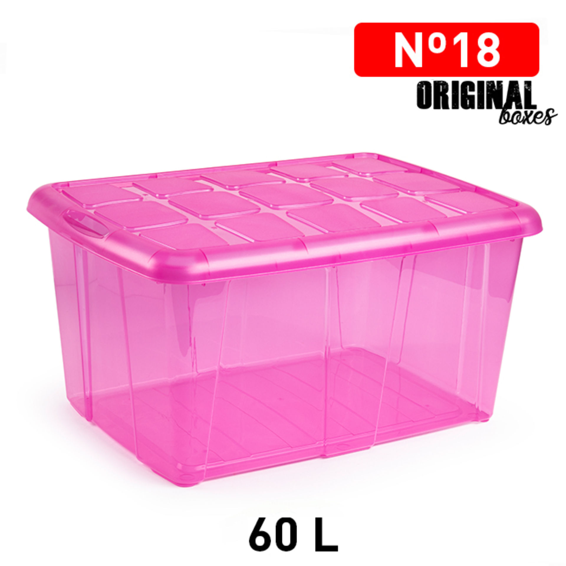 SCATOLA MULTIUSO N  18 60L VIOLETA TRANSLUCIDAPlastic Forte