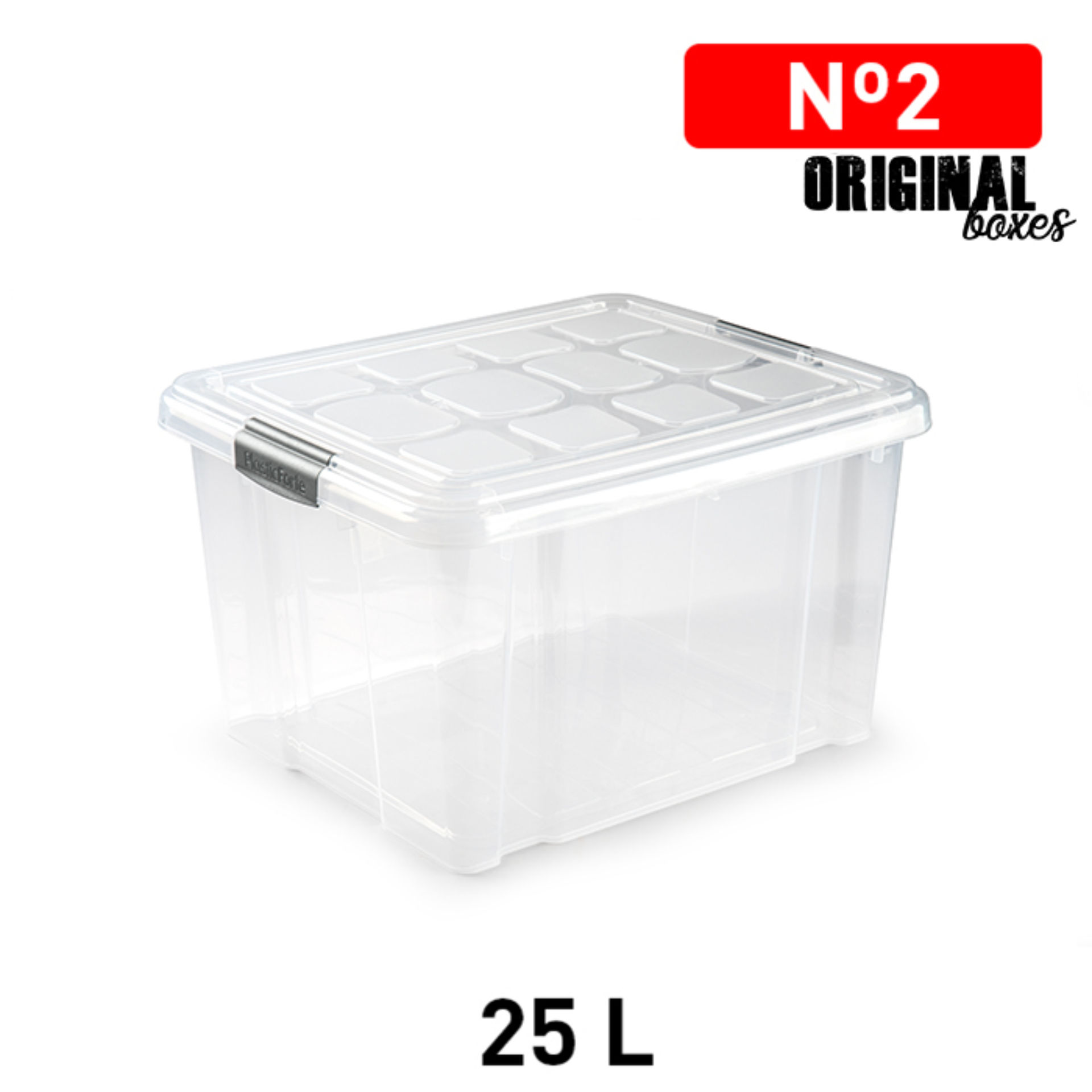 SCATOLA MULTIUSO N  2 25L PLATA F17Plastic Forte