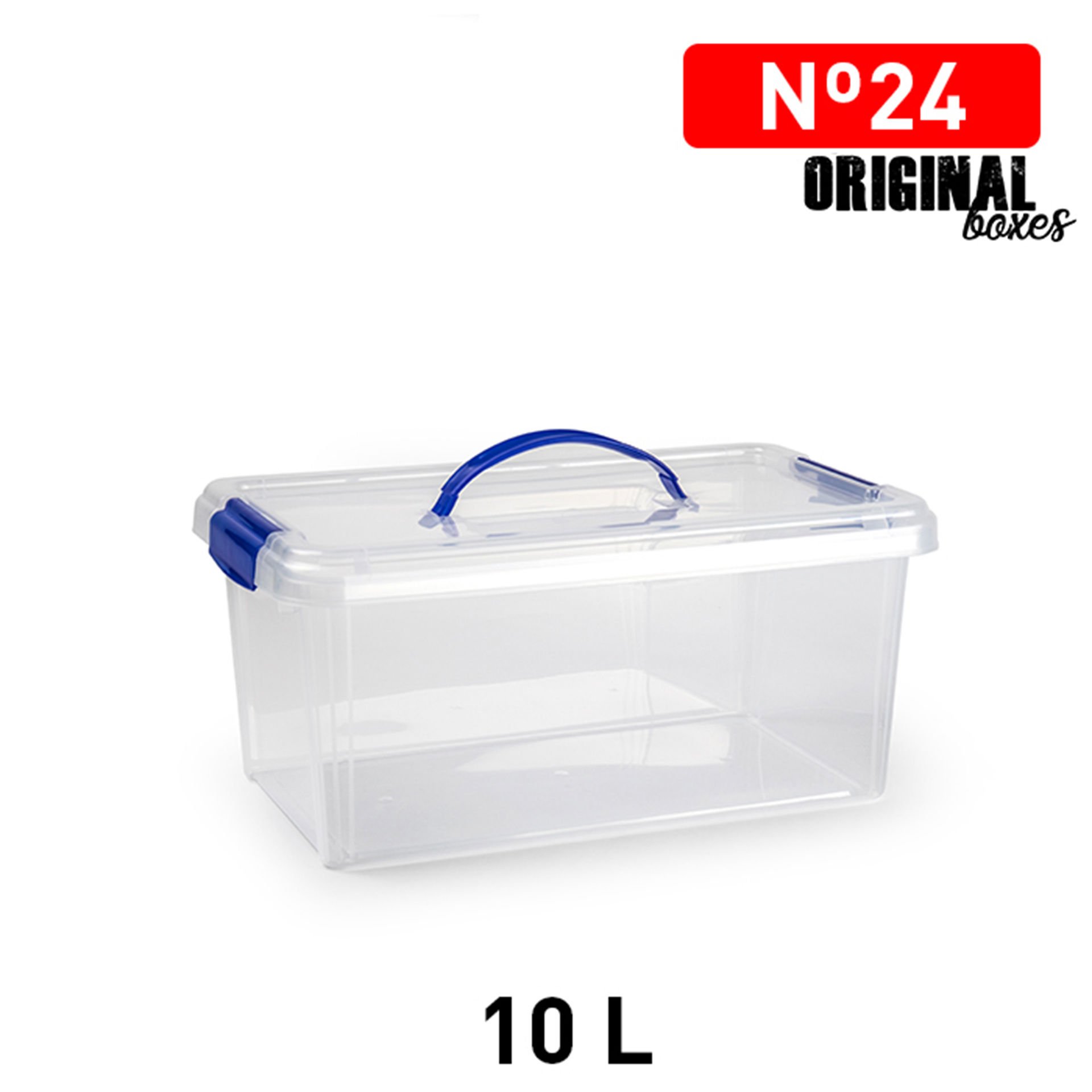 SCATOLA MULTIUSO N  24 10L TRASPARENTEPlastic Forte