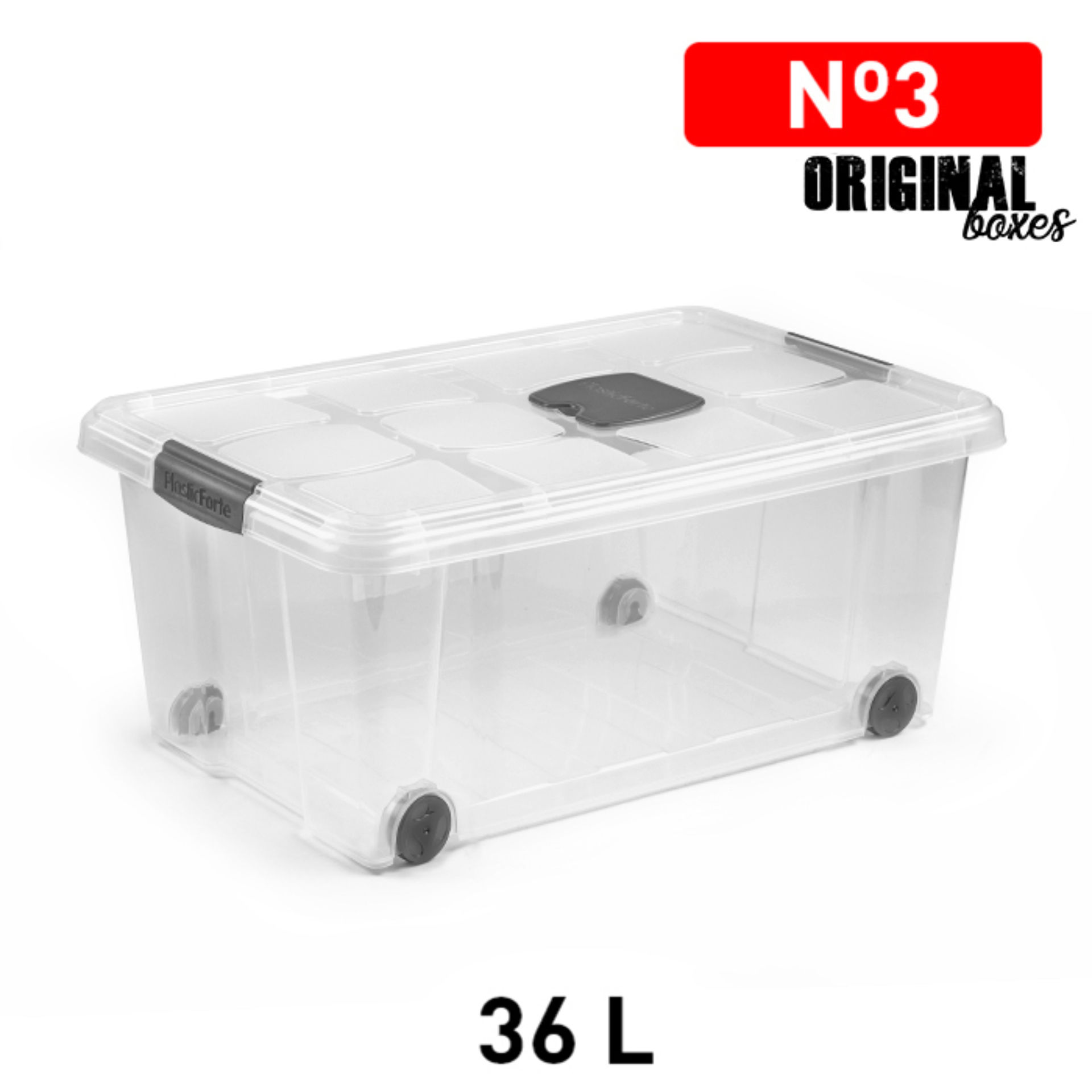 SCATOLA MULTIUSO N  3 36L PLATA F17Plastic Forte
