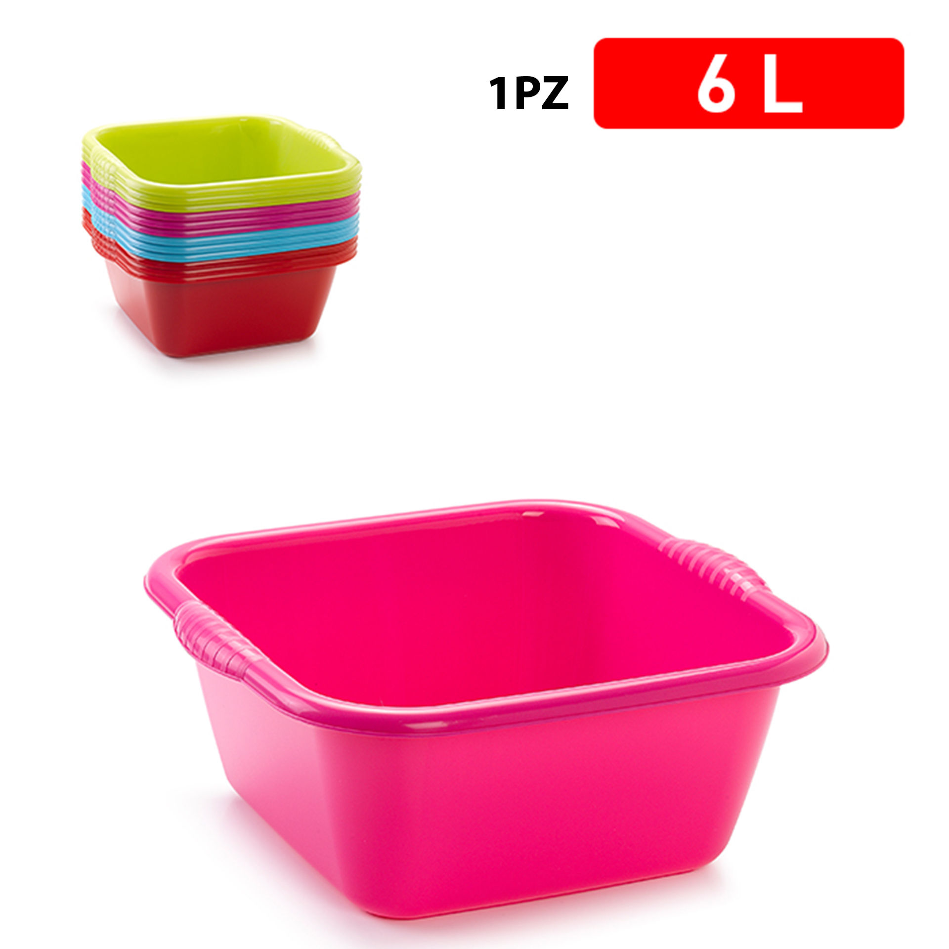 BACINELLA QUADRATA 6 LPlastic Forte