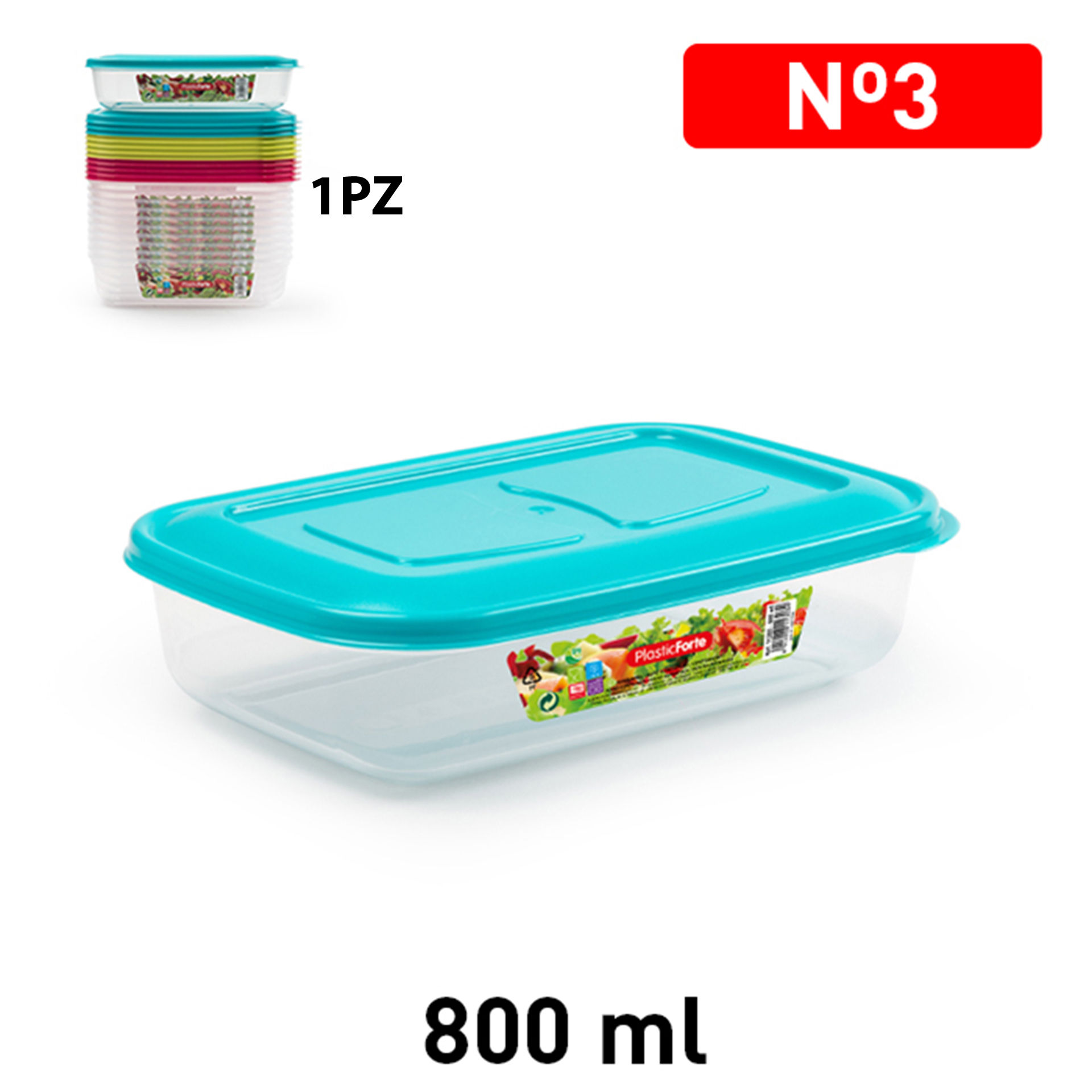 CONTENITORE CLASSIC 800 MLPlastic Forte