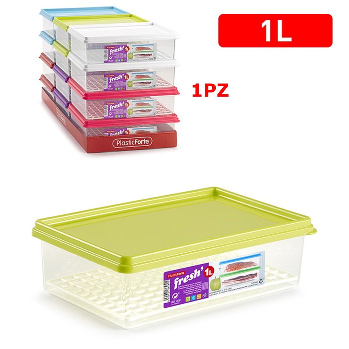 CONTENITORE FRESH CON GRIGLIA 1LPlastic Forte