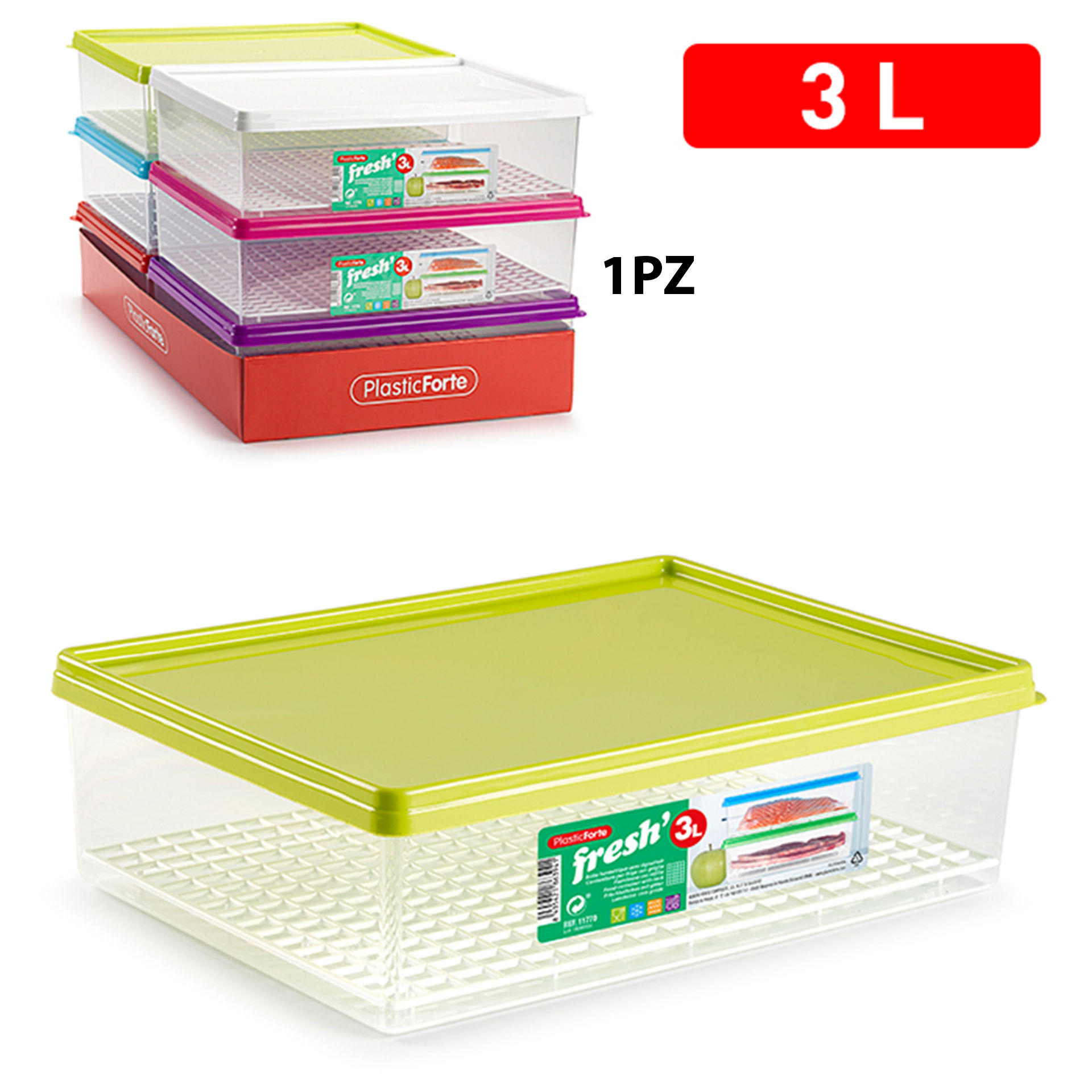 CONTENITORE FRESH CON GRIGLIA 3 LPlastic Forte